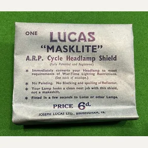 Lucas ' Masklite ' ARP Cycle Headlamp Shield.