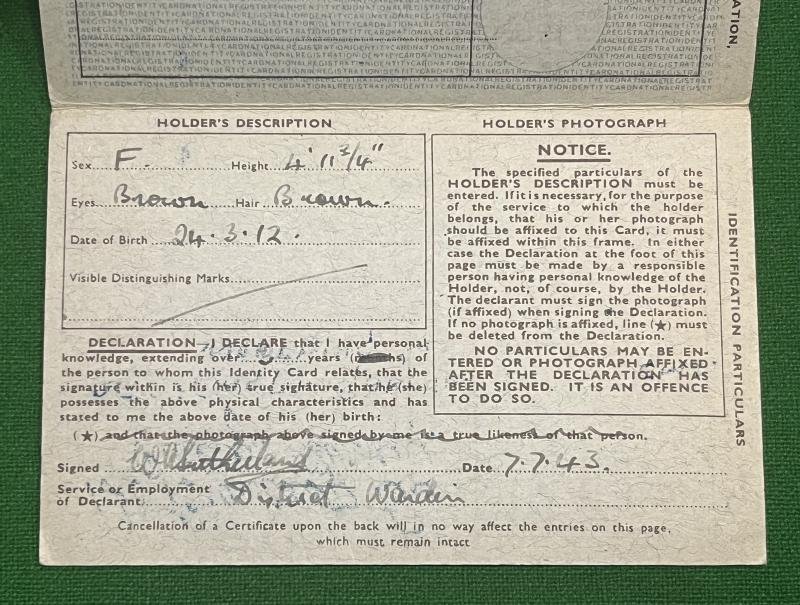 National Identity Card with Endorsement - District Warden. — image 2