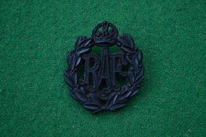 R.A.F. cap badge.