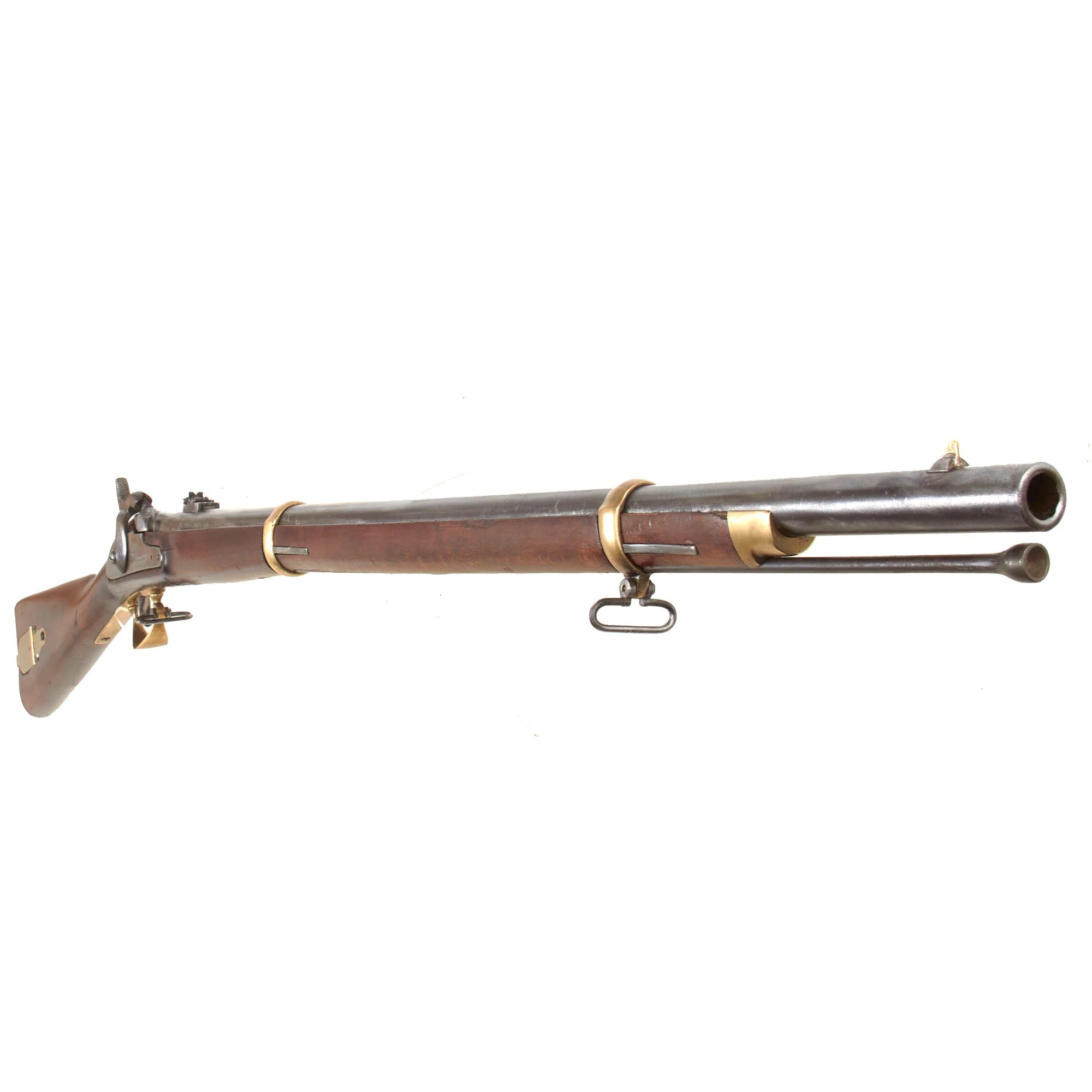 Original U.S. Civil War Rare Remington Contract Model 1863 'Zouave' Percussion Rifle with Very Good Bore - dated 1863 — image 4