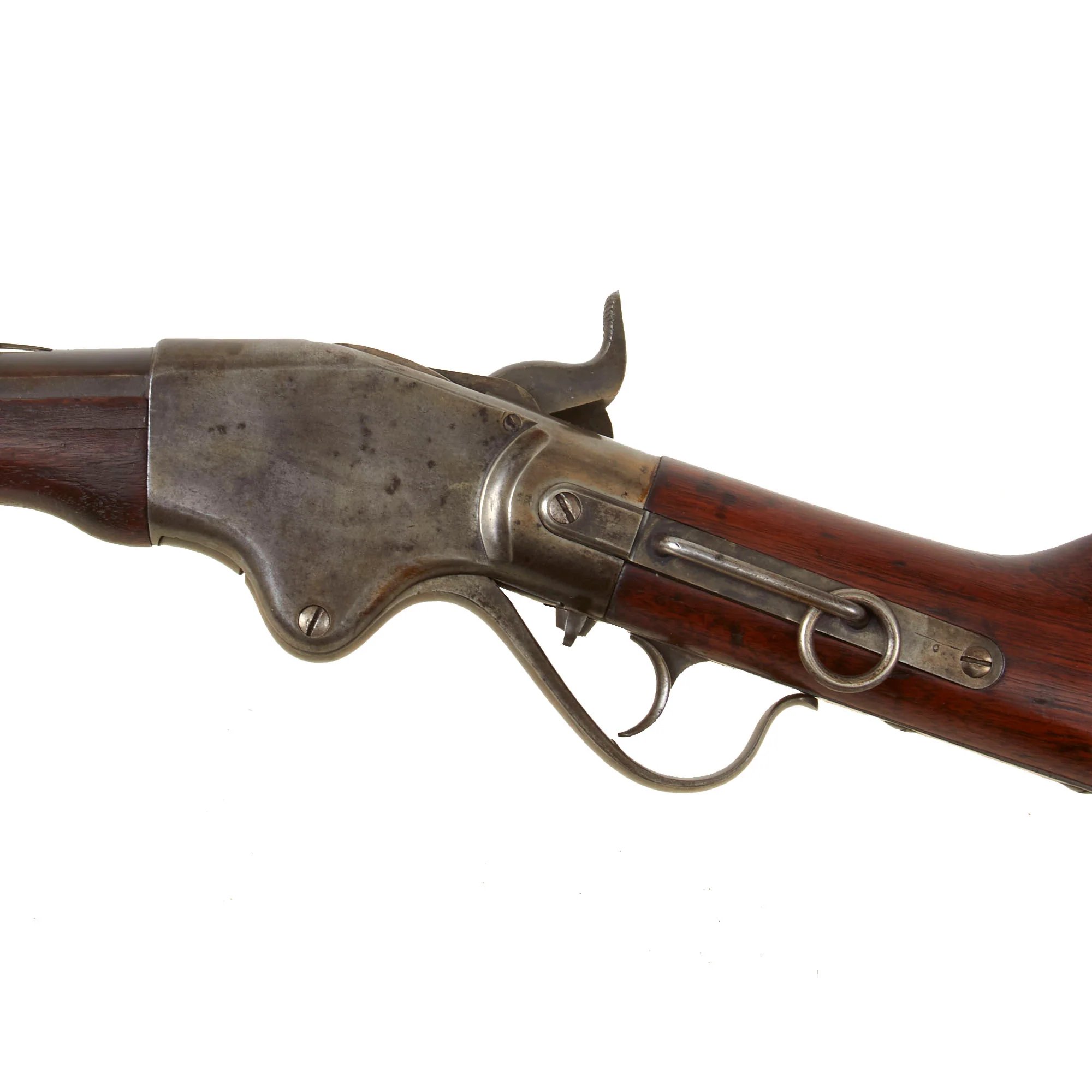 Original U.S. Civil War Model 1860 Spencer Carbine Converted to .50 Rimfire For Indian Wars with Stabler Cutoff - Serial Number 51092 — image 11
