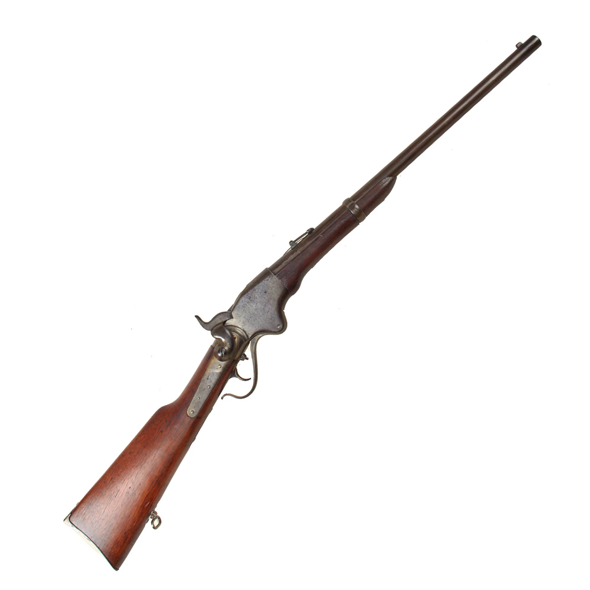 Original U.S. Civil War Model 1860 Spencer Carbine Converted to .50 Rimfire For Indian Wars with Stabler Cutoff - Serial Number 51092 — image 2