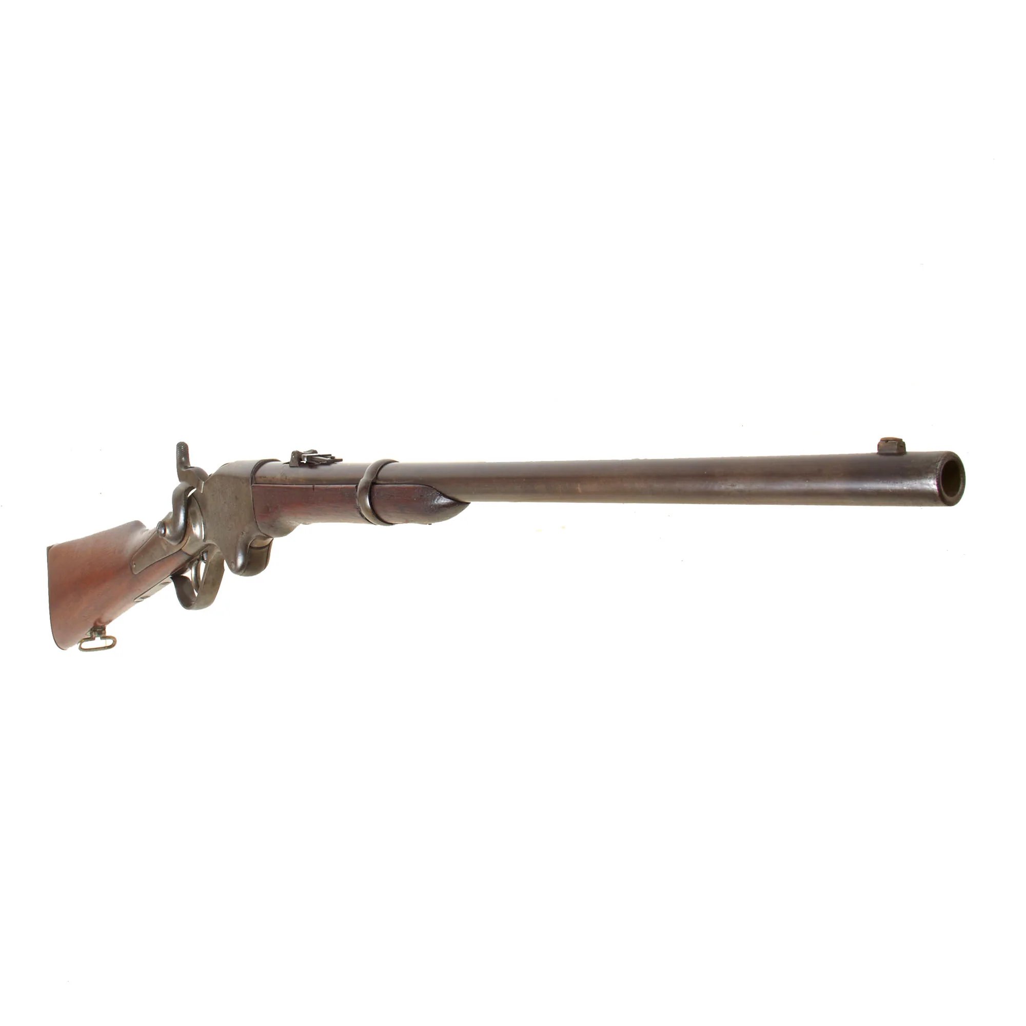 Original U.S. Civil War Model 1860 Spencer Carbine Converted to .50 Rimfire For Indian Wars with Stabler Cutoff - Serial Number 51092 — image 4