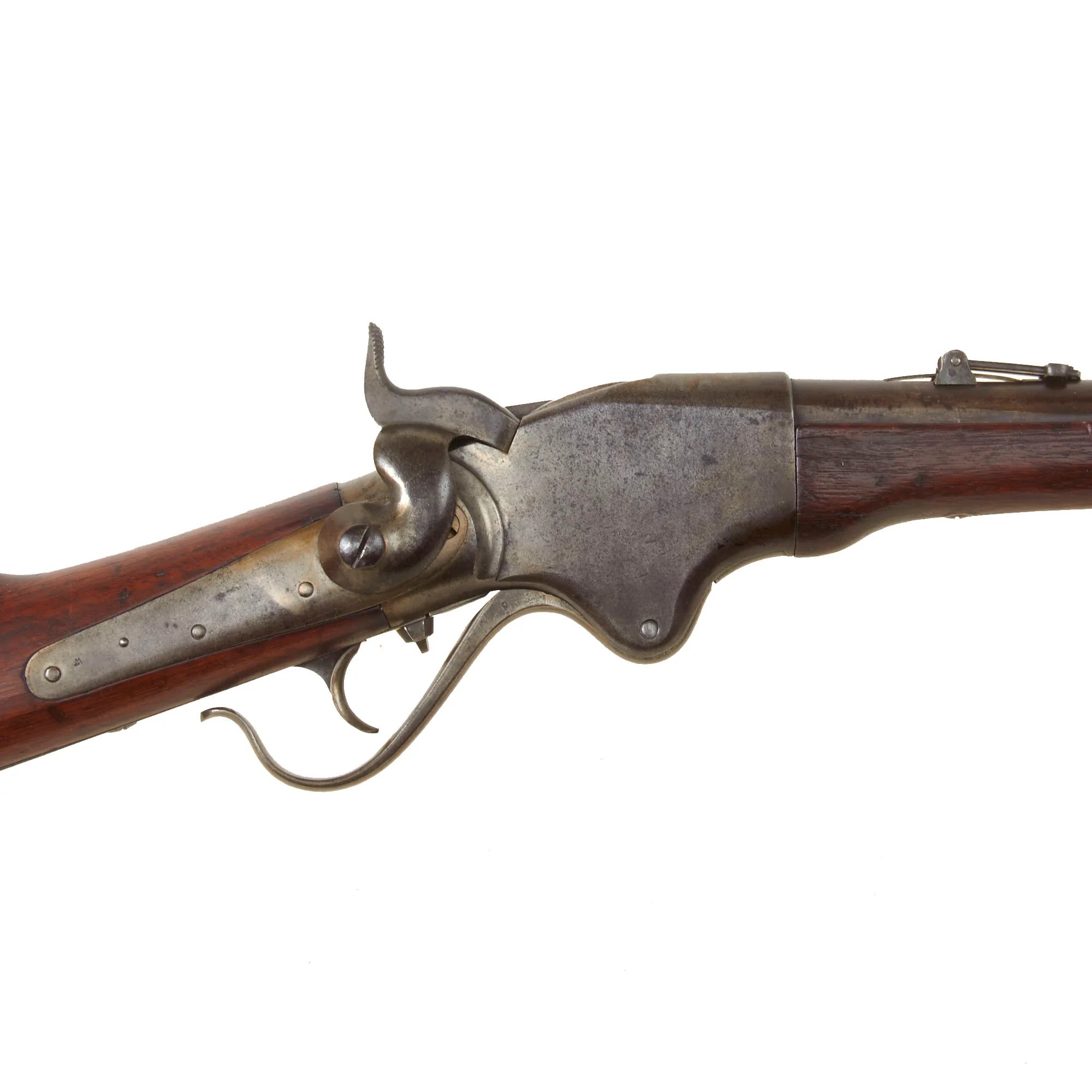 Original U.S. Civil War Model 1860 Spencer Carbine Converted to .50 Rimfire For Indian Wars with Stabler Cutoff - Serial Number 51092 — image 5