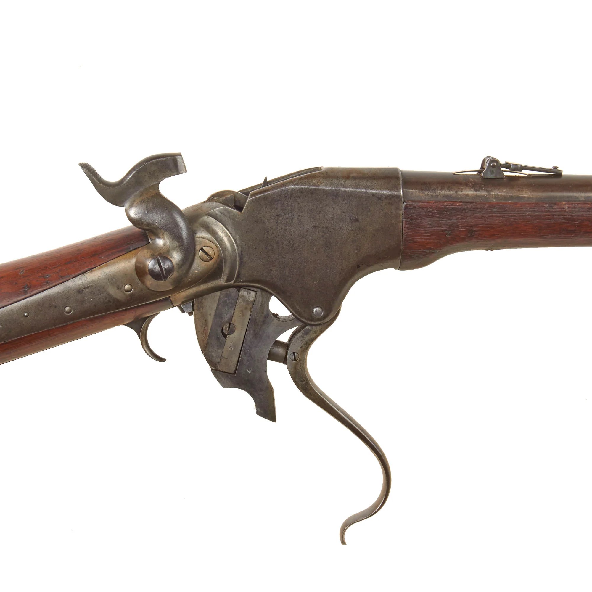 Original U.S. Civil War Model 1860 Spencer Carbine Converted to .50 Rimfire For Indian Wars with Stabler Cutoff - Serial Number 51092 — image 6