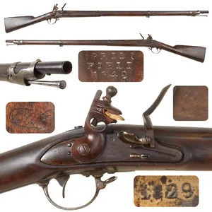 Original U.S. Springfield Model 1840 Flintlock Musket by Springfield Arsenal …