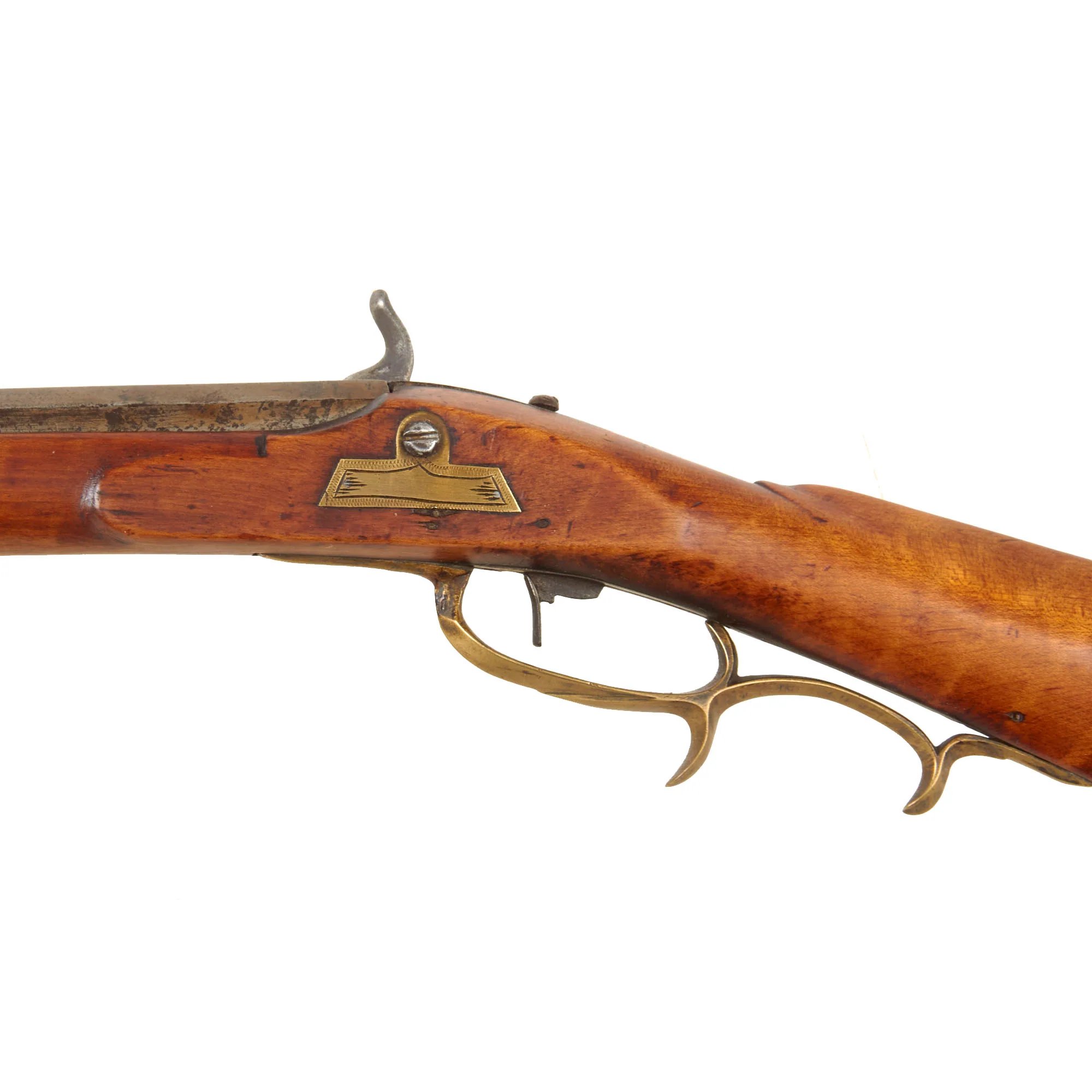 Original U.S. Pennsylvania Percussion Hunting Rifle by Frank Gilbert of Somerset with Partridge Trade Lock - Circa 1850 — image 12