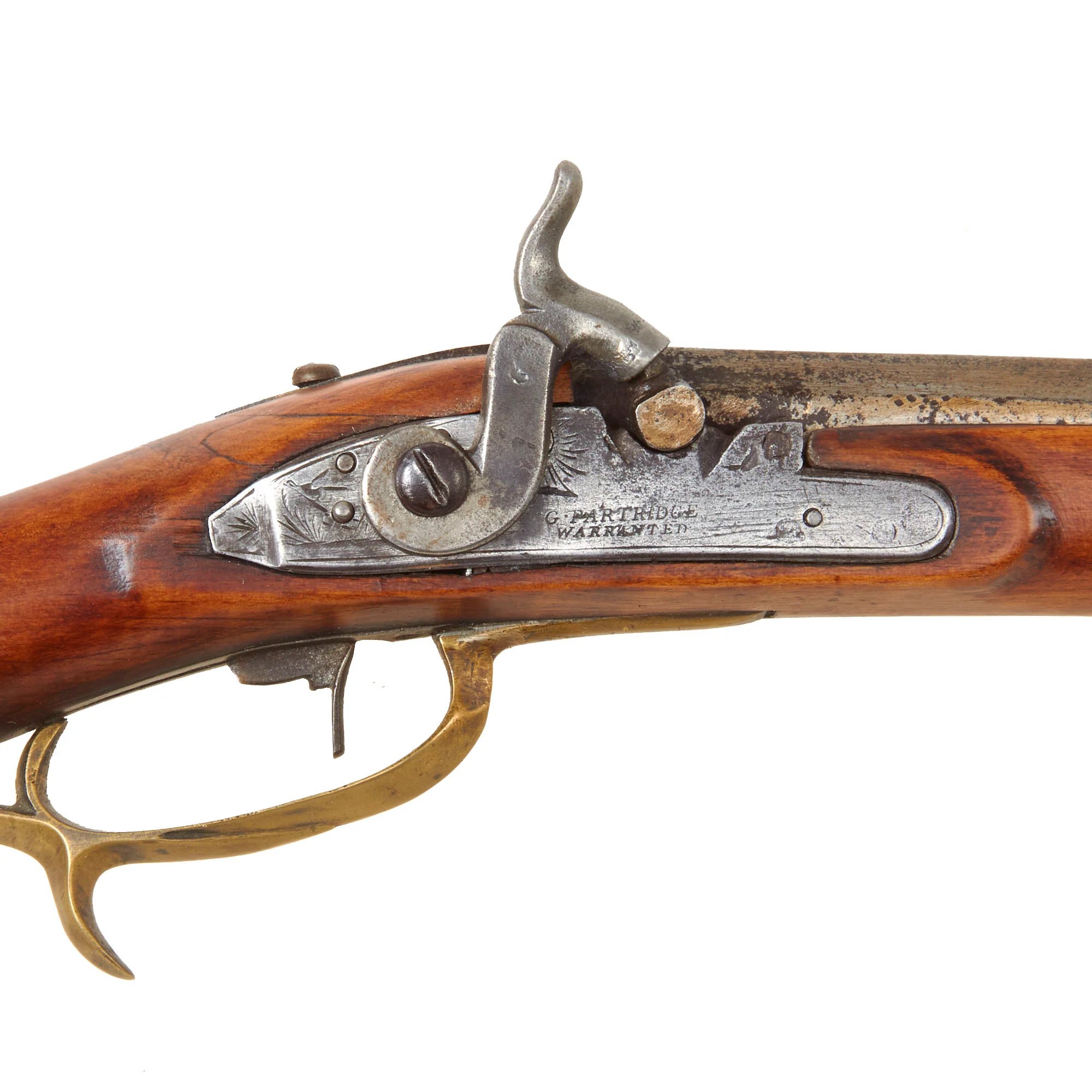 Original U.S. Pennsylvania Percussion Hunting Rifle by Frank Gilbert of Somerset with Partridge Trade Lock - Circa 1850 — image 8