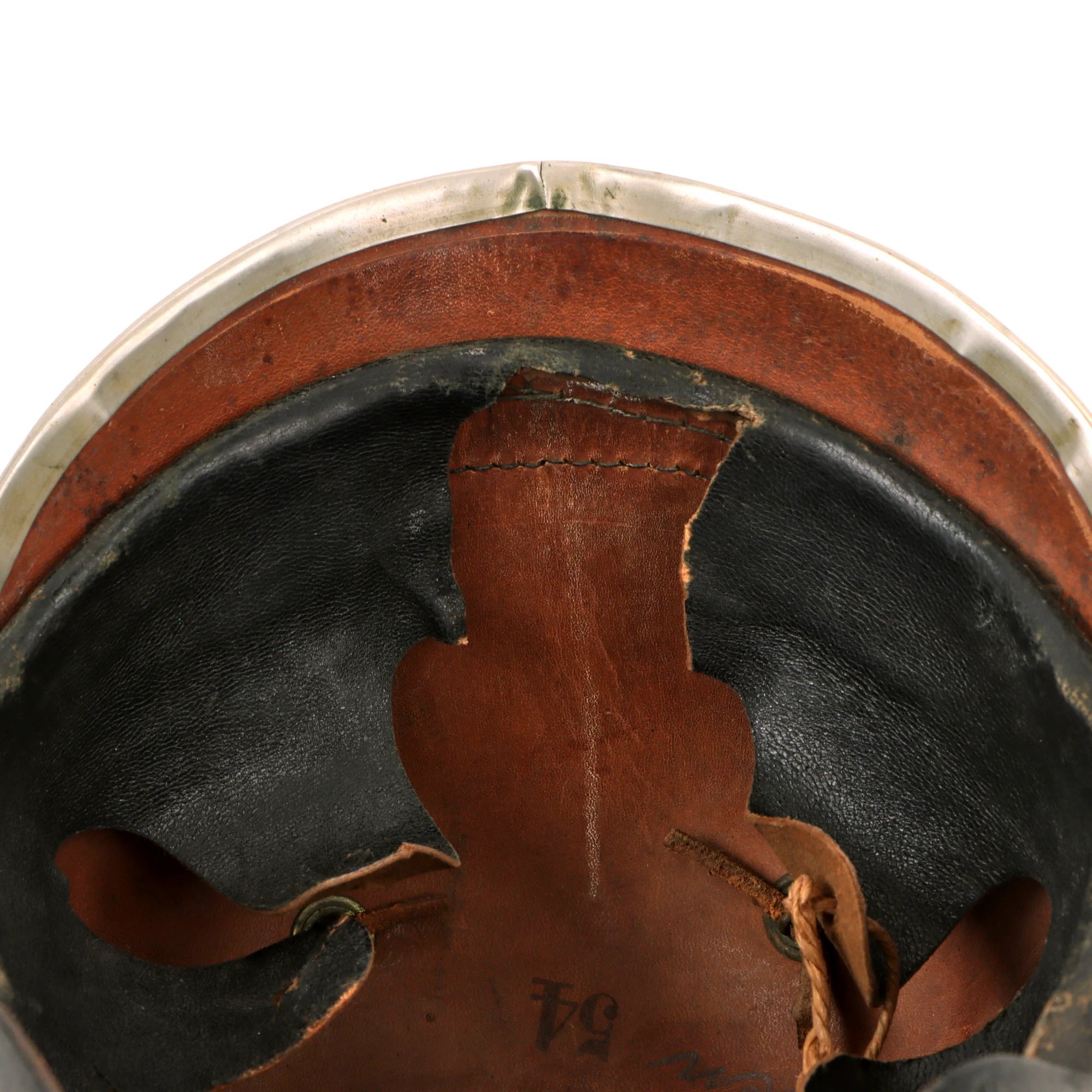 Original German WWI Kingdom of Württemberg M1891 Silver Pioneer EM/NCO Pickelhaube Spiked Helmet with Original Cockades - Size 54 — image 12