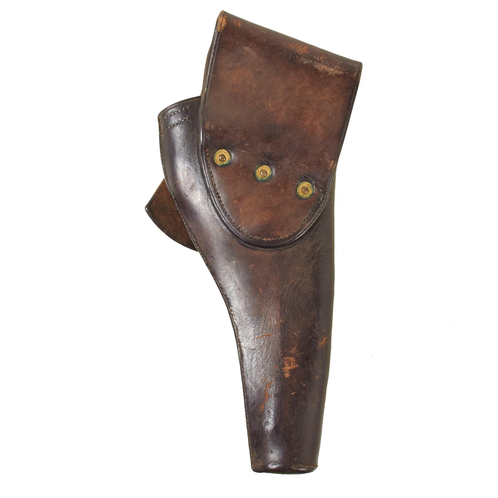 Original U.S. Army Model 1881 Leather Cavalry Holster for Artillery Length Colt SAA or S&W Frontier Revolvers — image 2