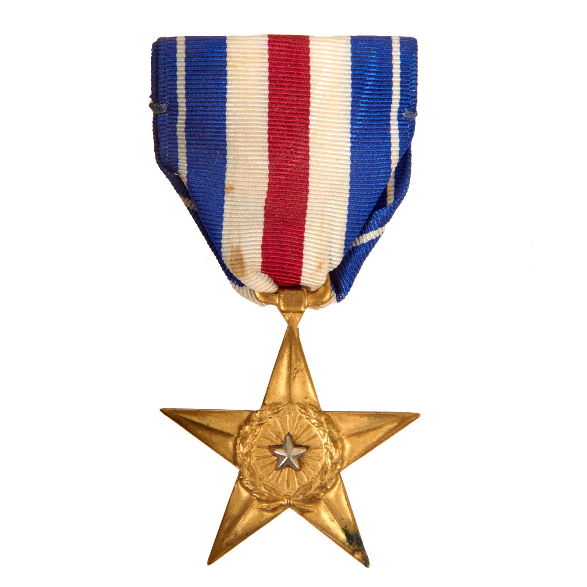 Original U.S. WWII Silver Star Medal With Ruptured Duck Buttonhole Pin & Correct Presentation Case — image 2