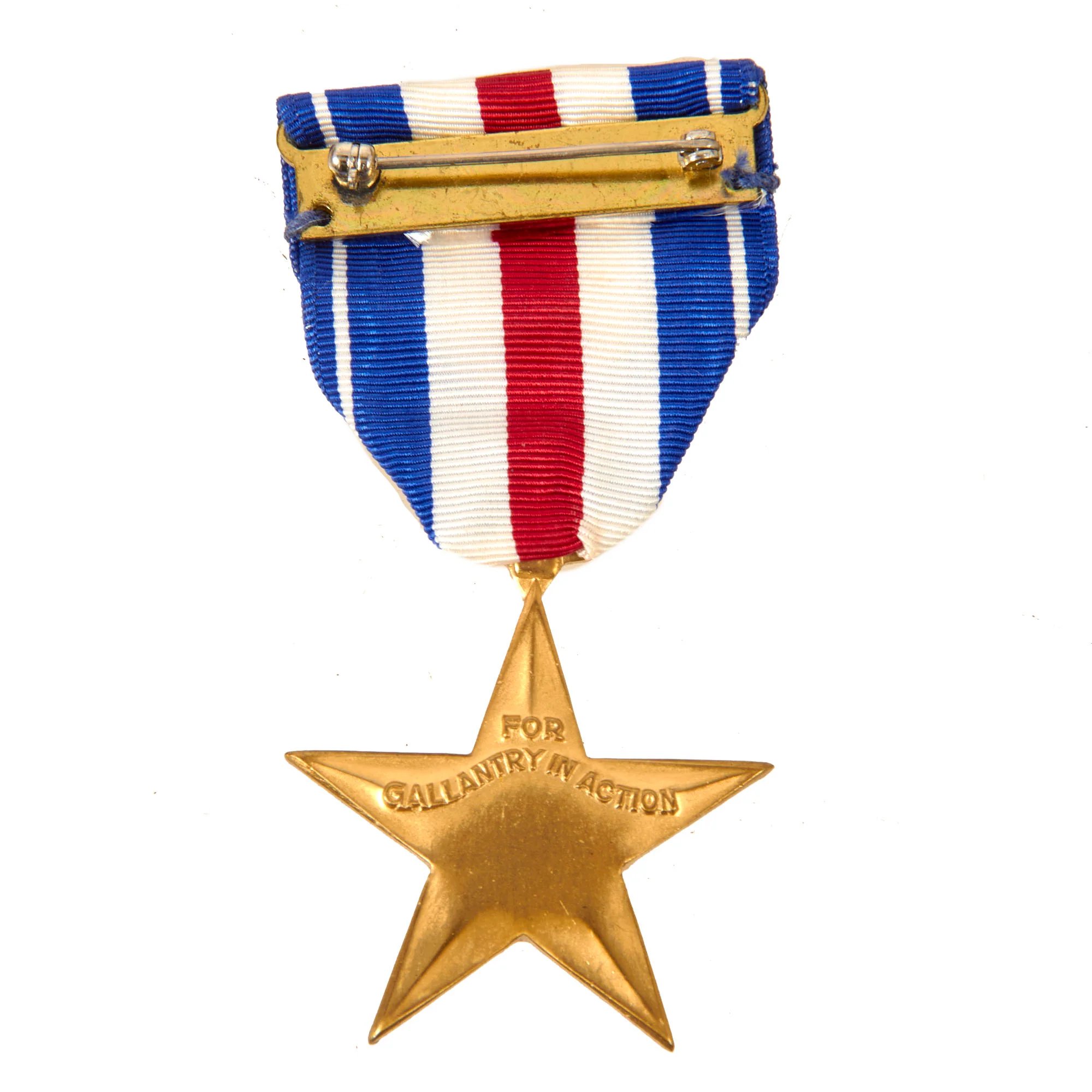Original U.S. WWII Silver Star Medal With Ruptured Duck Buttonhole Pin & Correct Presentation Case — image 4