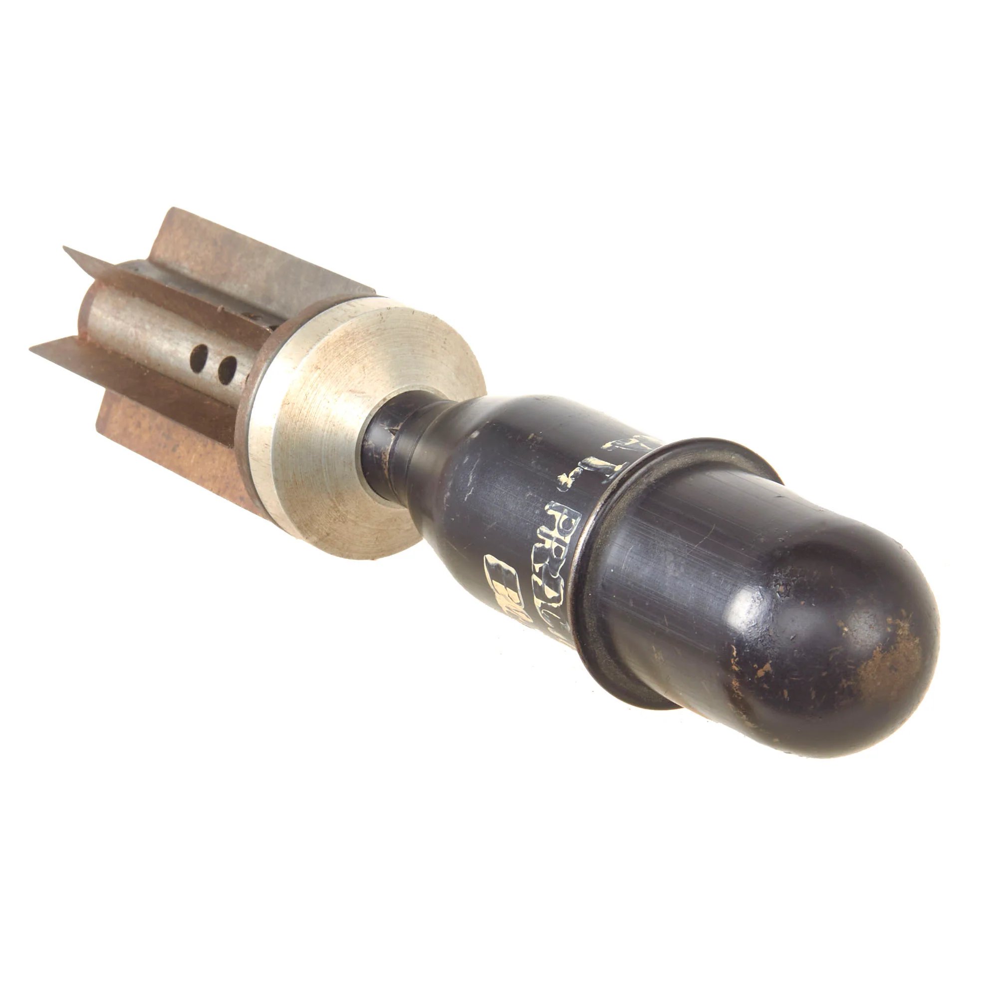 Original U.S. Inert M11A1 Practice Anti-Tank Rifle Grenade with Possibly Experimental or Shop-Made Mortar Adapter — image 2