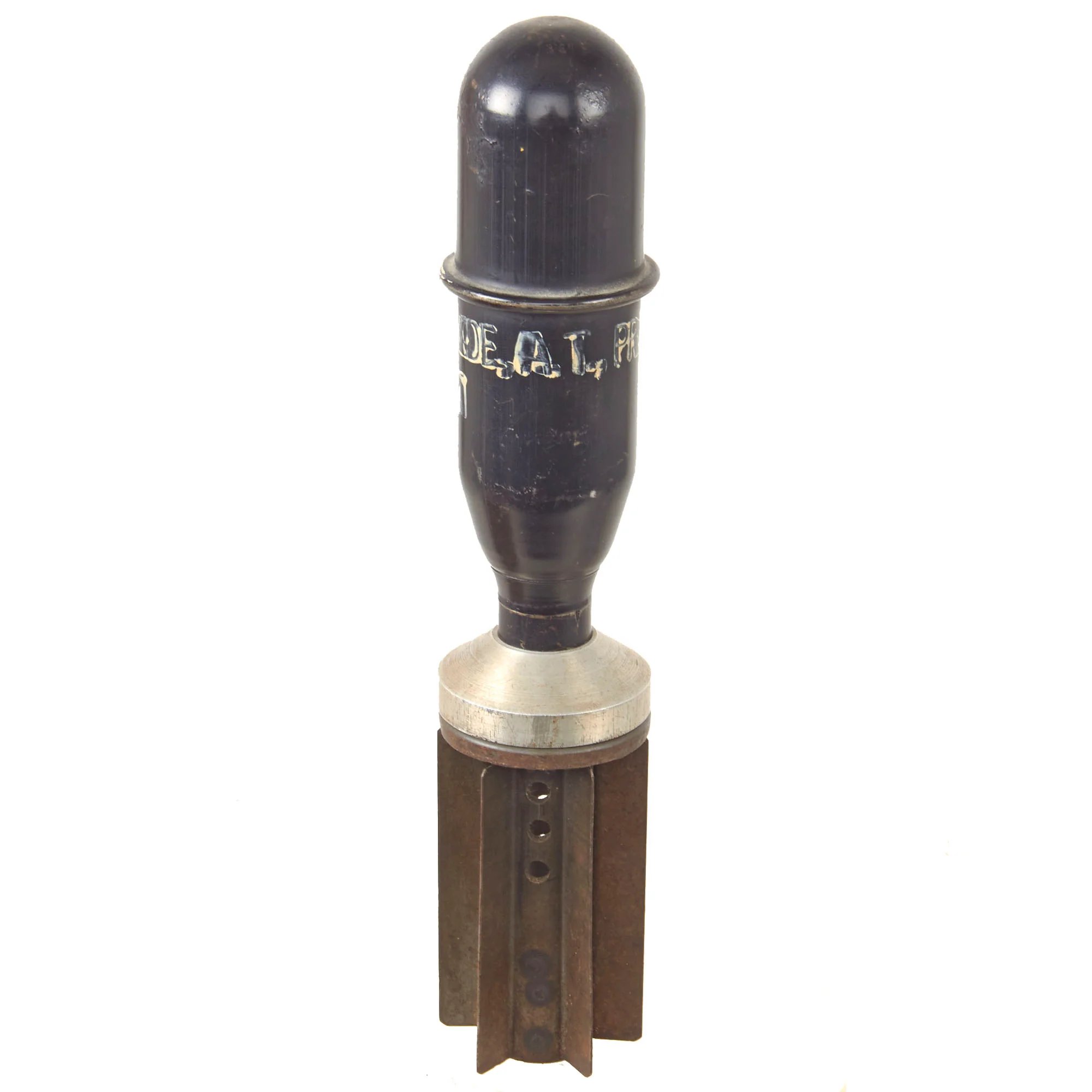 Original U.S. Inert M11A1 Practice Anti-Tank Rifle Grenade with Possibly Experimental or Shop-Made Mortar Adapter — image 4