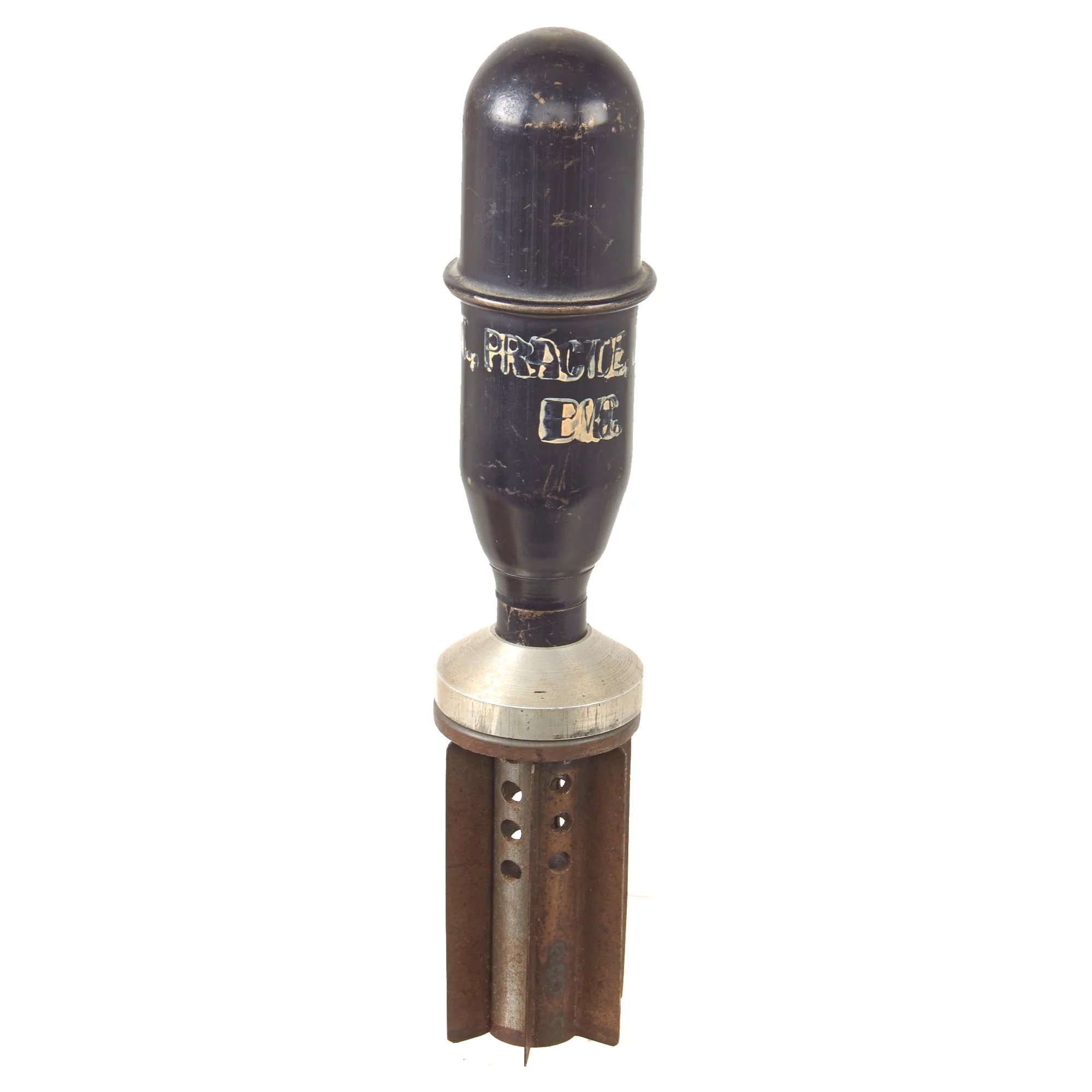 Original U.S. Inert M11A1 Practice Anti-Tank Rifle Grenade with Possibly Experimental or Shop-Made Mortar Adapter — image 5