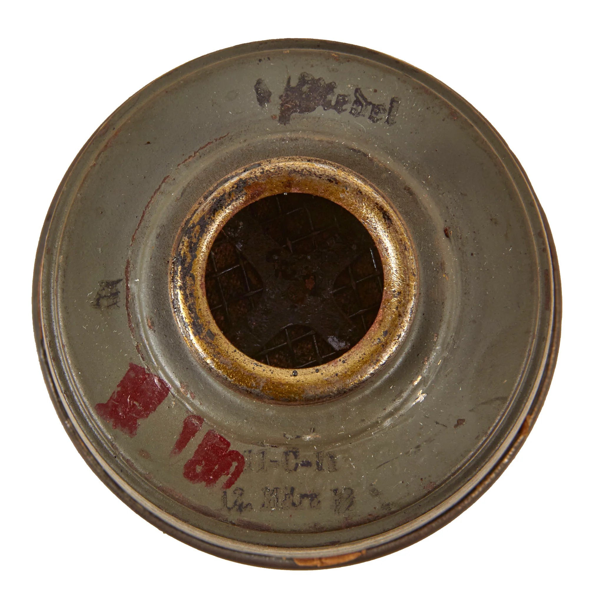 Original Imperial German WWI M1917 Ledermaske Gas Mask in Gummimaske Canister with Replica Carrying Strap — image 14