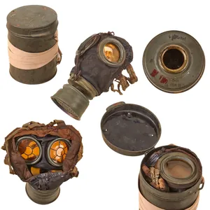 Original Imperial German WWI M1917 Ledermaske Gas Mask in Gummimaske …