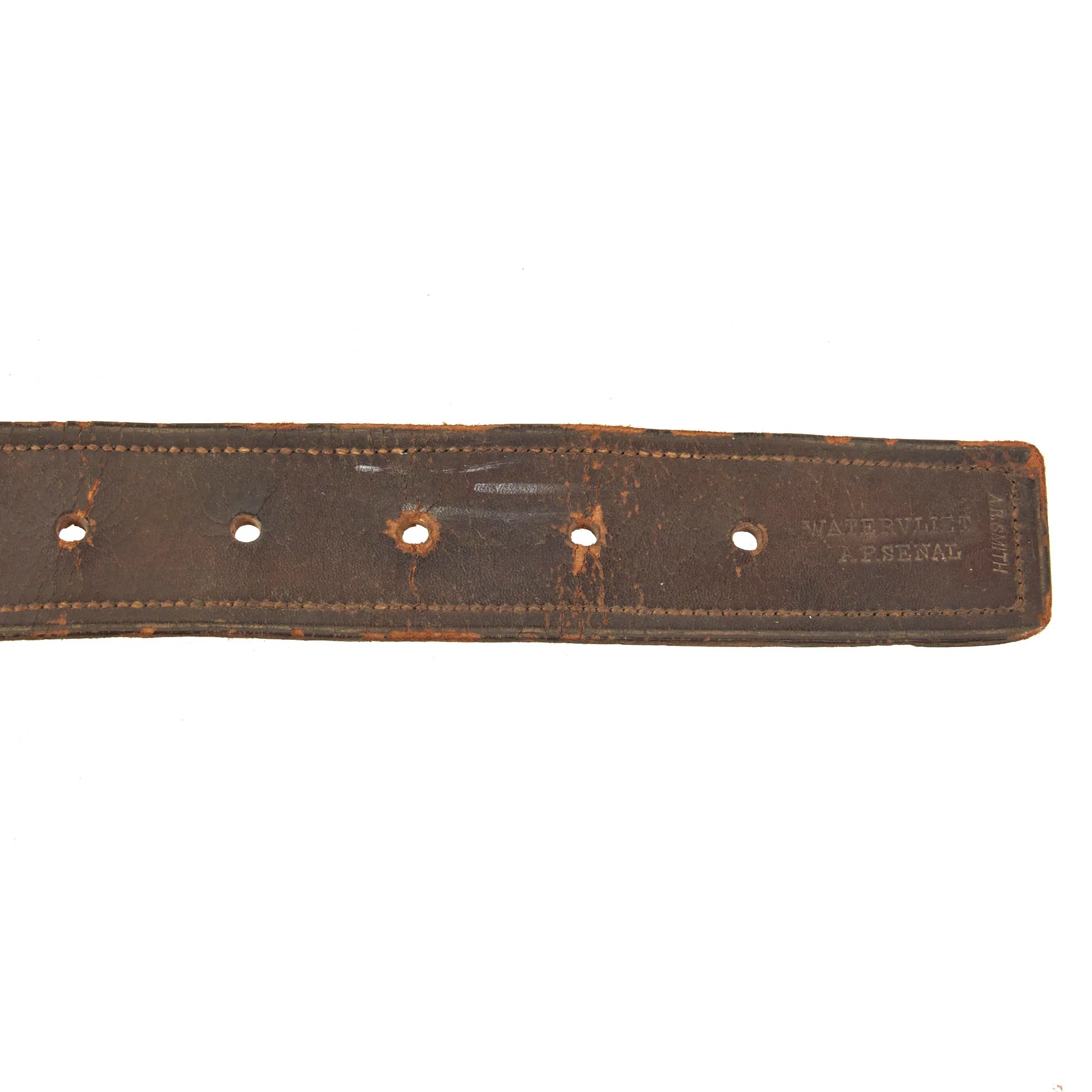 Original U.S. Indian Wars M1876 Type 1 Prairie Cartridge Belt with Scarce 1879 Trials Adapter Brass Rings by Watervliet Arsenal - Extremely Rare — image 8