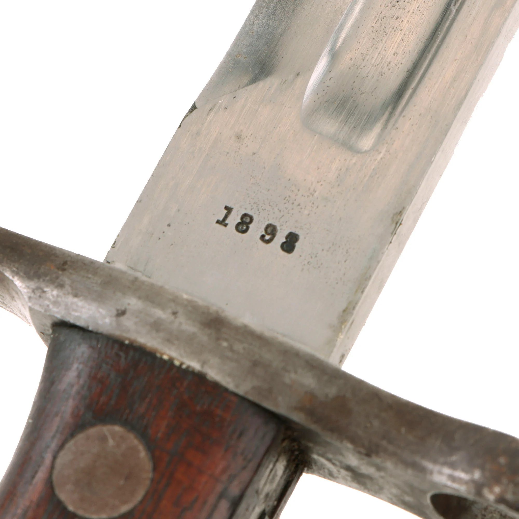 Original U.S. Spanish - American War Model 1892 Krag Rifle Bayonet and 1st Pattern Scabbard - Dated 1898 — image 10