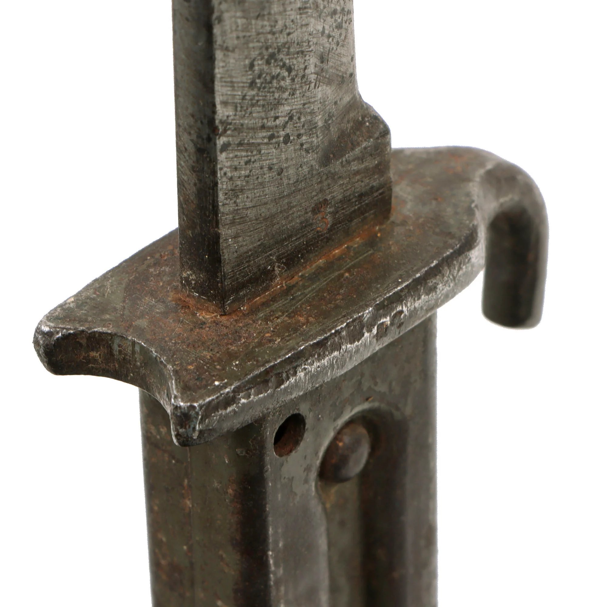 Original German WWI Steel Hilt 5 1/4' Blade Ersatz Bayonet Fighting Knife Combination with Scabbard - Carter Type EB2 — image 10