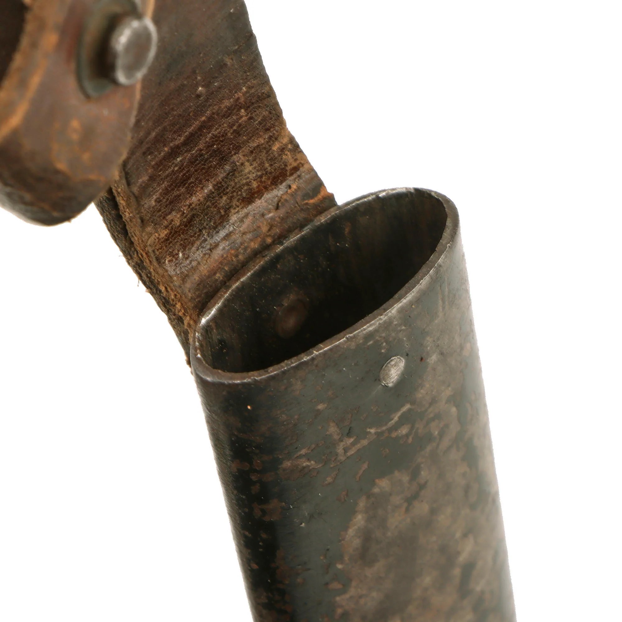 Original German WWI Steel Hilt 5 1/4' Blade Ersatz Bayonet Fighting Knife Combination with Scabbard - Carter Type EB2 — image 12