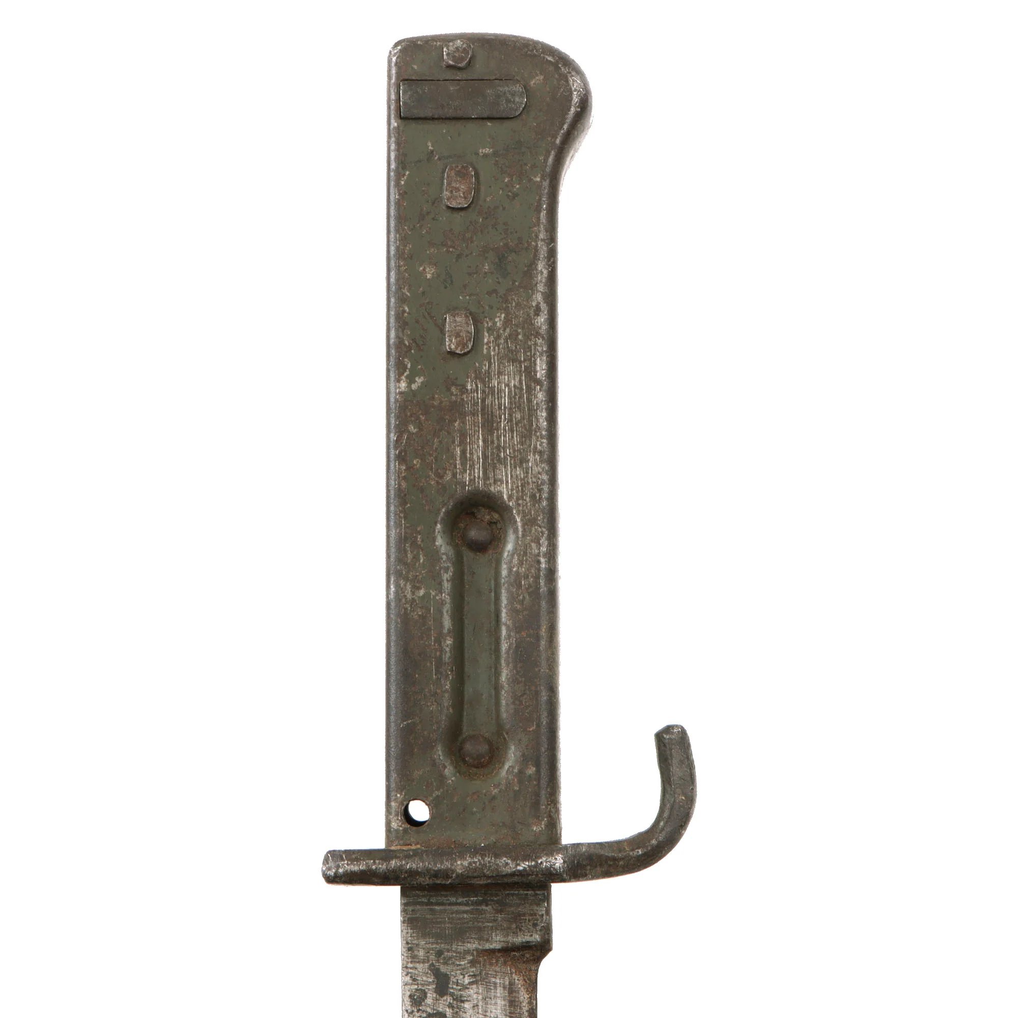 Original German WWI Steel Hilt 5 1/4' Blade Ersatz Bayonet Fighting Knife Combination with Scabbard - Carter Type EB2 — image 6