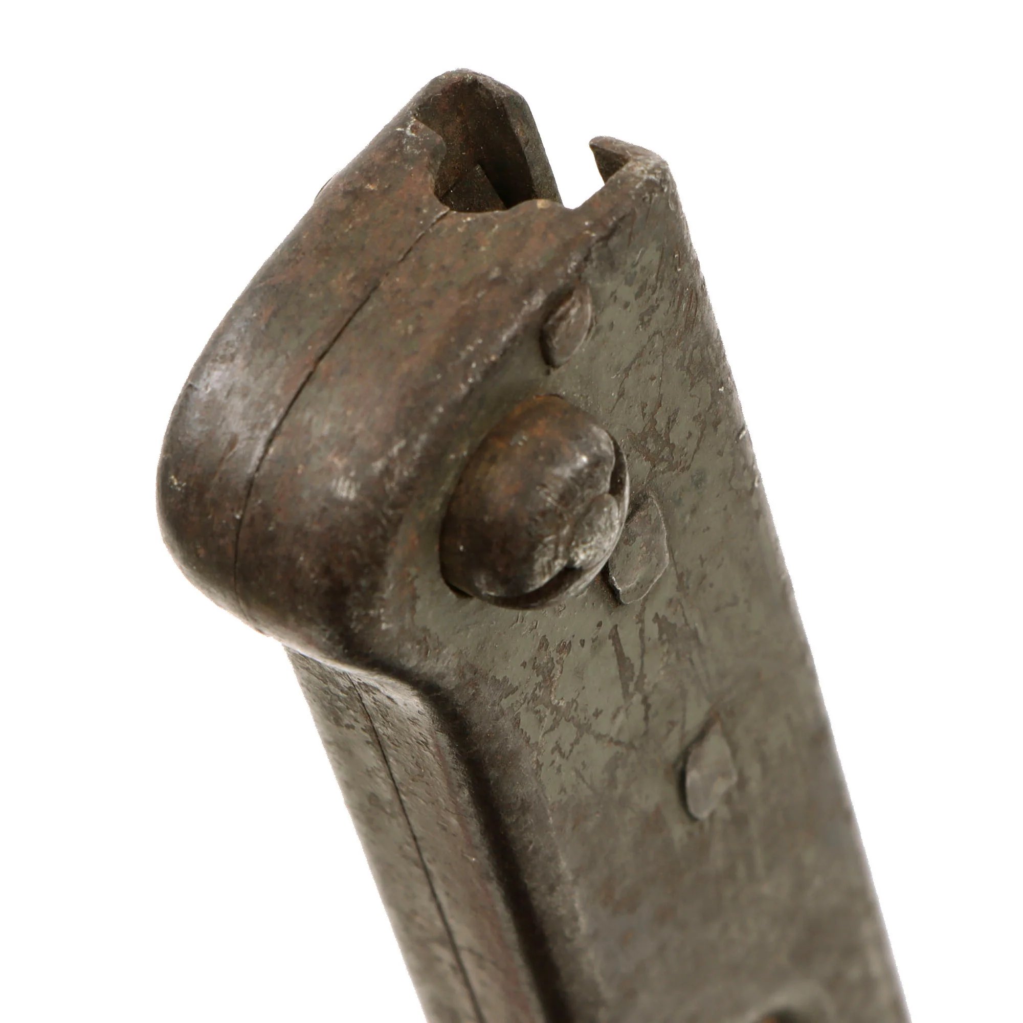 Original German WWI Steel Hilt 5 1/4' Blade Ersatz Bayonet Fighting Knife Combination with Scabbard - Carter Type EB2 — image 9