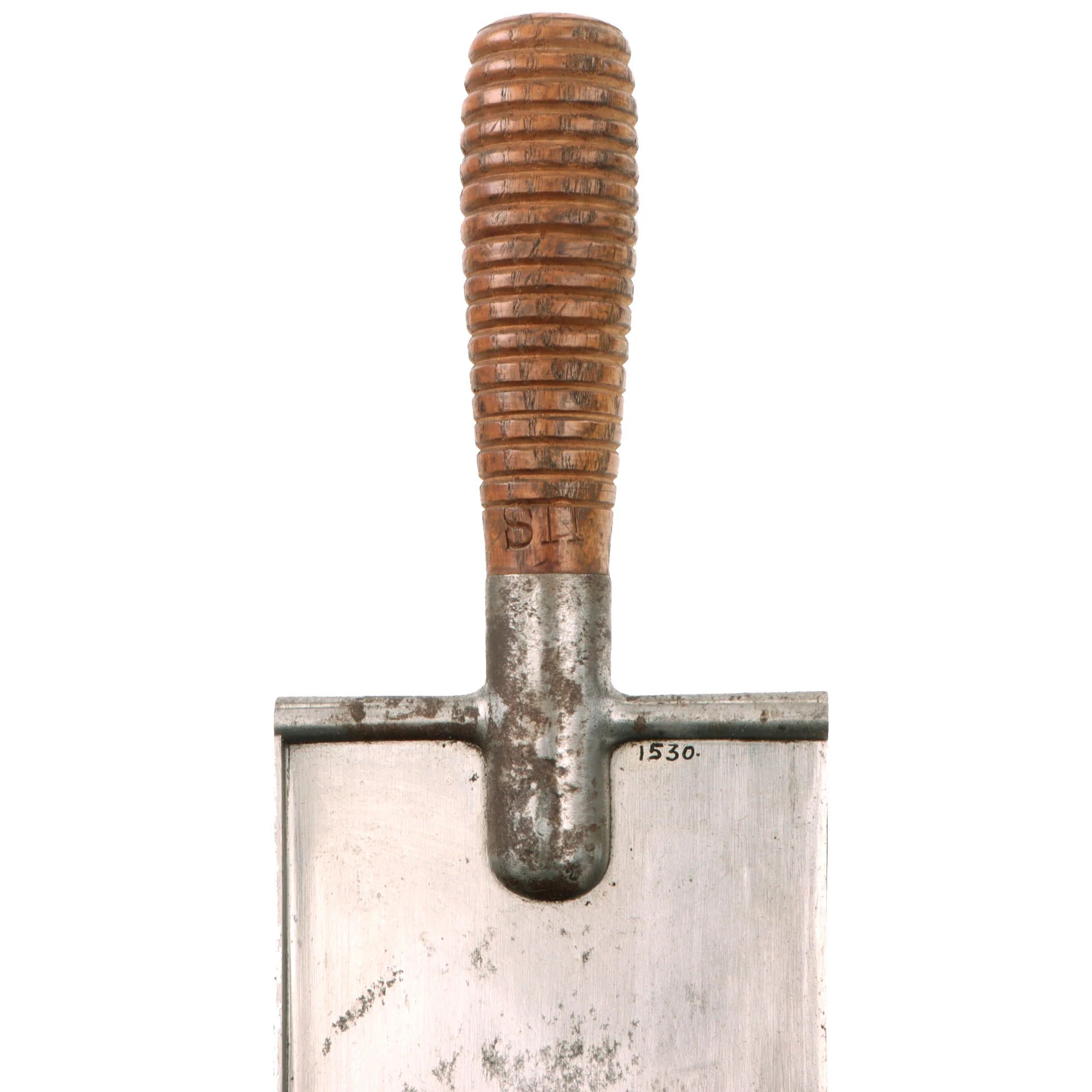 Original U.S. Indian Wars Era Model 1873 Entrenching Tool Knife with U.S. Marked Leather Scabbard — image 10