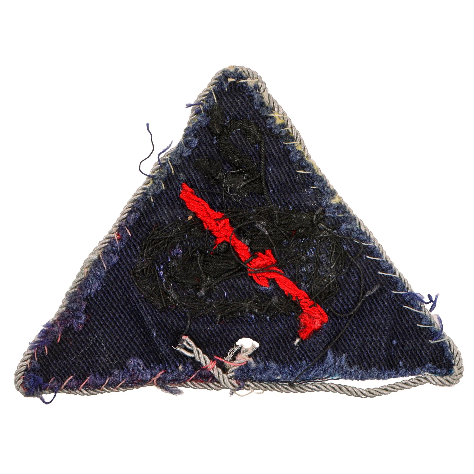 Original U.S. WWII German Occupation-Made 2nd Armored Division Patch with Bullion Construction — image 2