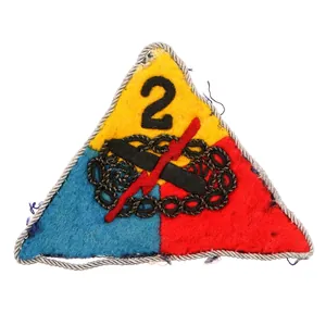 Original U.S. WWII German Occupation-Made 2nd Armored Division Patch with …