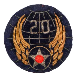Original U.S. WWII Bullion & Velvet 20th Air Force Patch