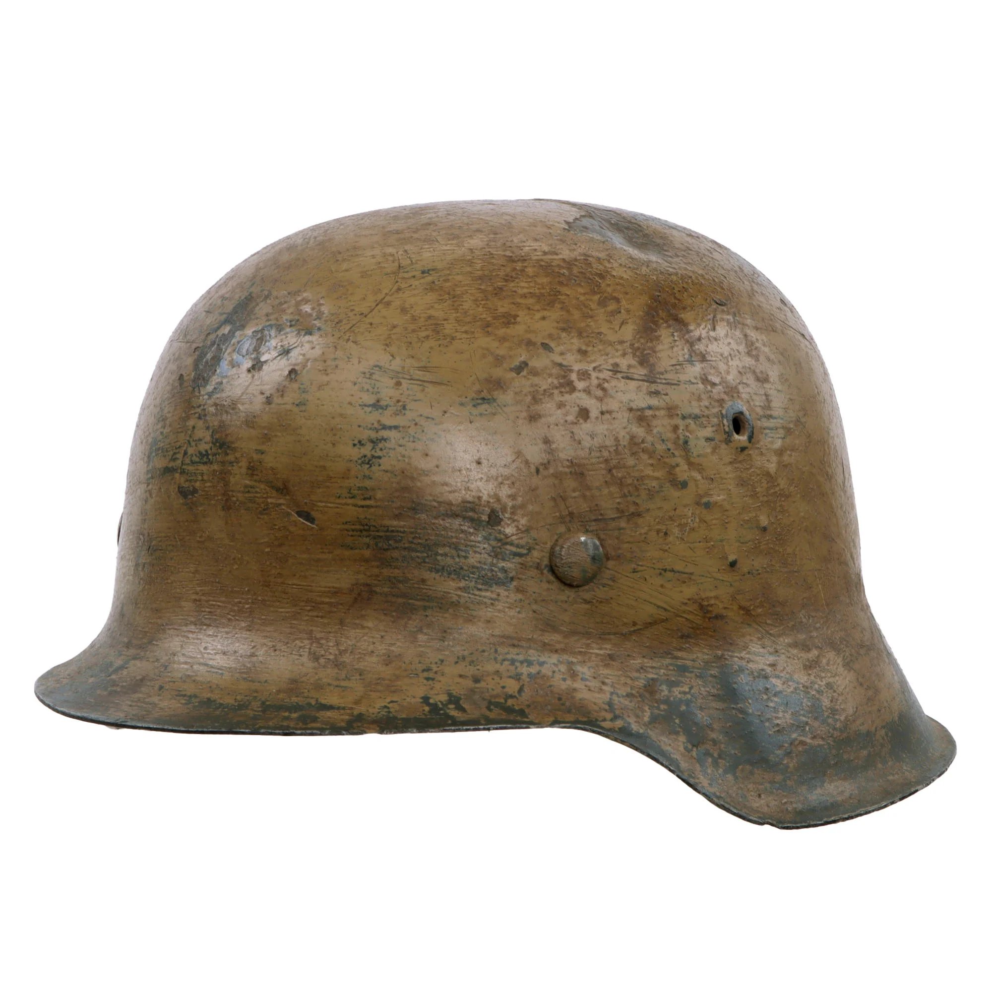 Original German WWII Refurbished Sand Camouflage M42 Helmet with High Quality Replica Liner - Stamped ckl64 — image 10