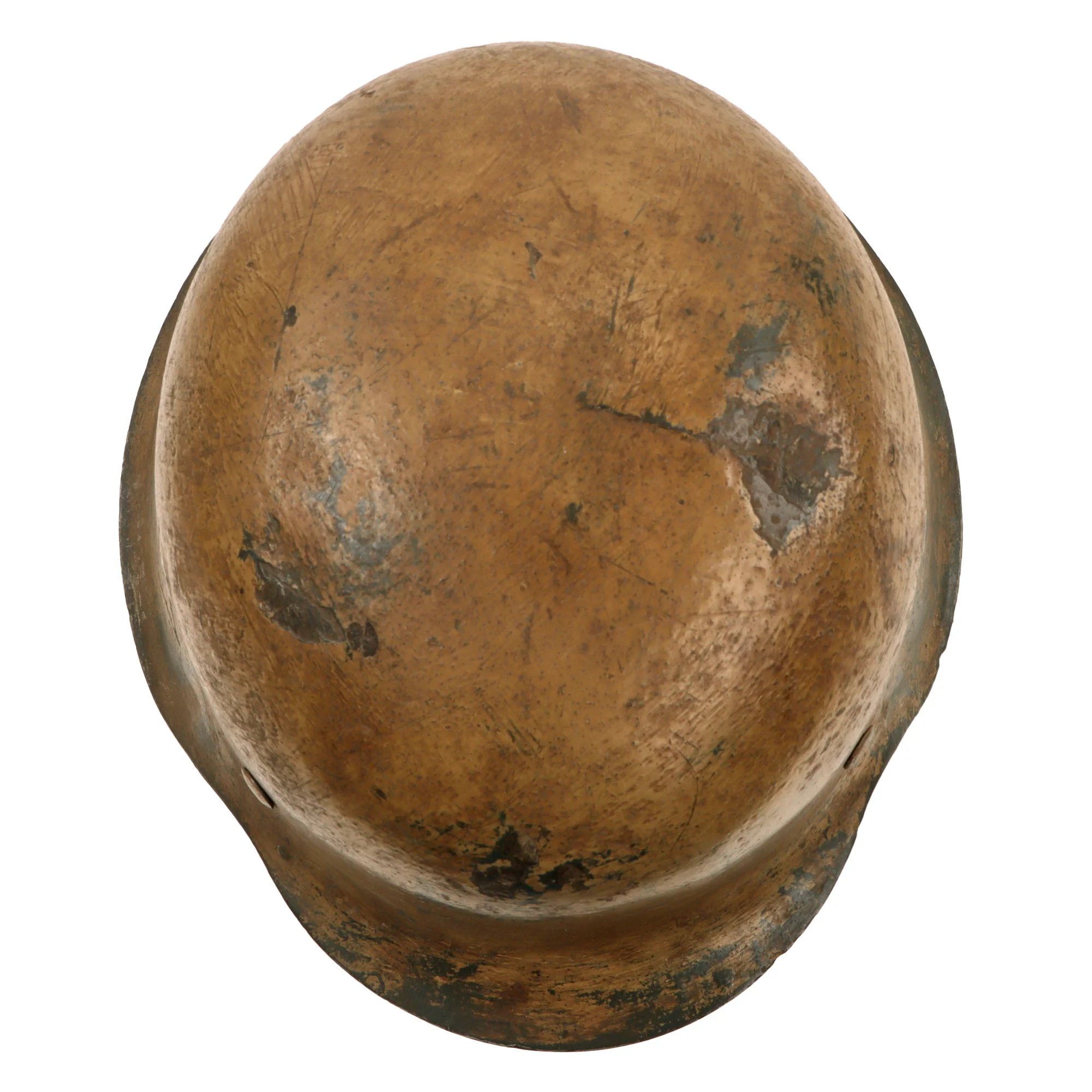 Original German WWII Refurbished Sand Camouflage M42 Helmet with High Quality Replica Liner - Stamped ckl64 — image 11