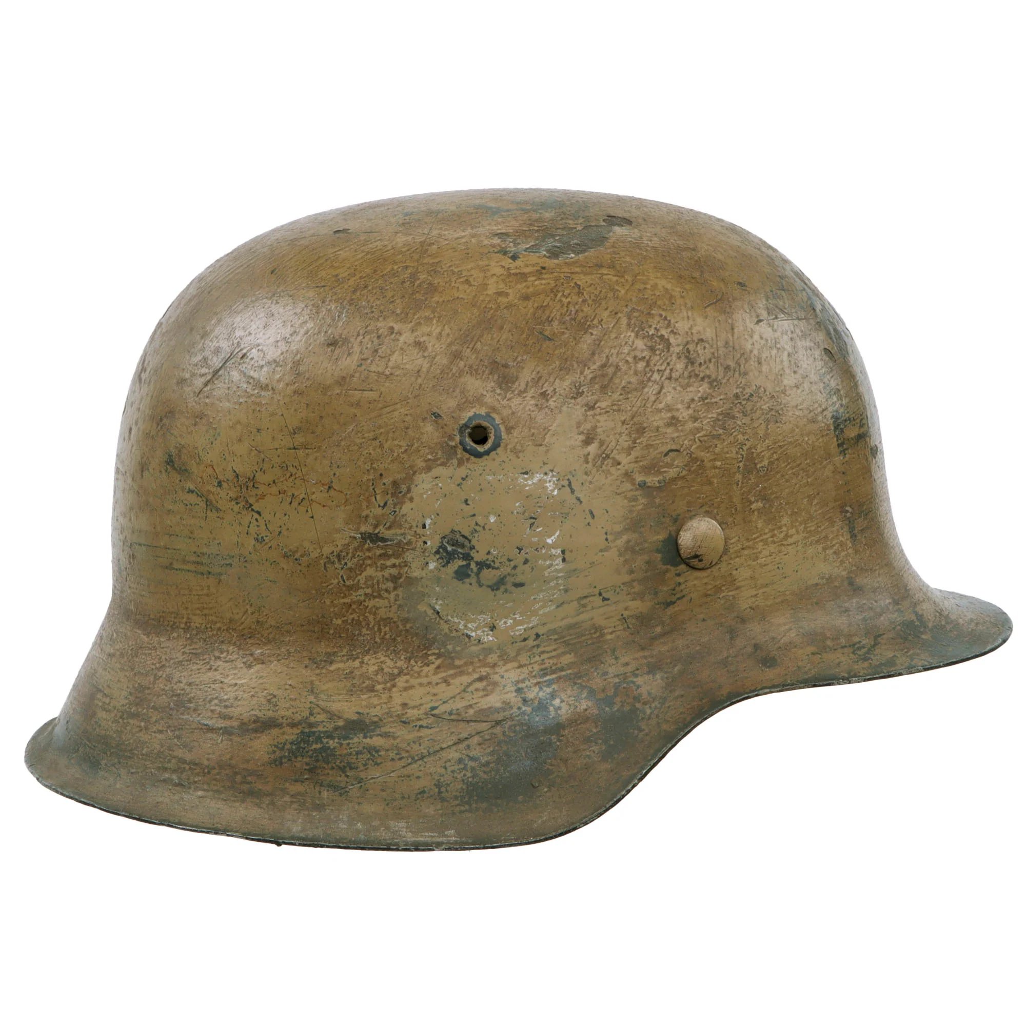 Original German WWII Refurbished Sand Camouflage M42 Helmet with High Quality Replica Liner - Stamped ckl64 — image 2