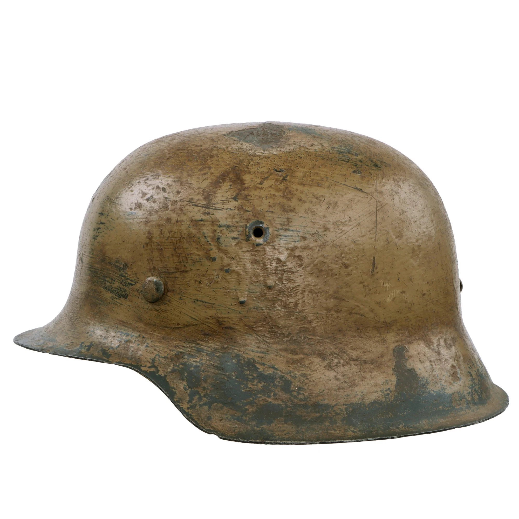 Original German WWII Refurbished Sand Camouflage M42 Helmet with High Quality Replica Liner - Stamped ckl64 — image 3