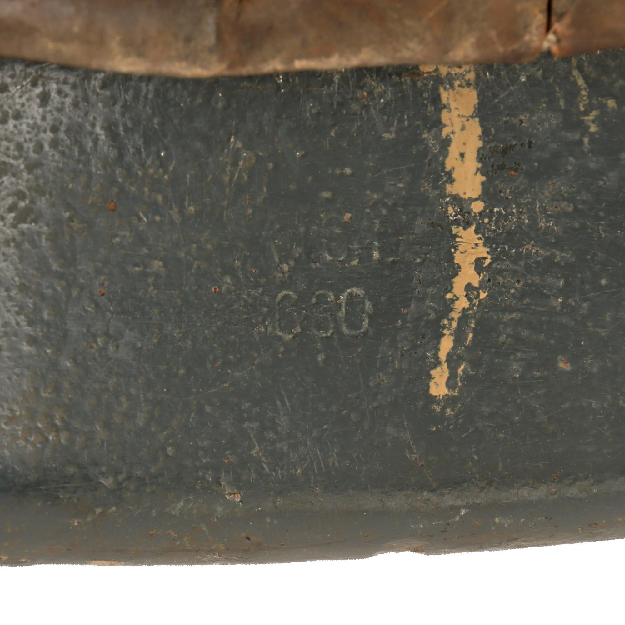 Original German WWII Refurbished Sand Camouflage M42 Helmet with High Quality Replica Liner - Stamped ckl64 — image 5