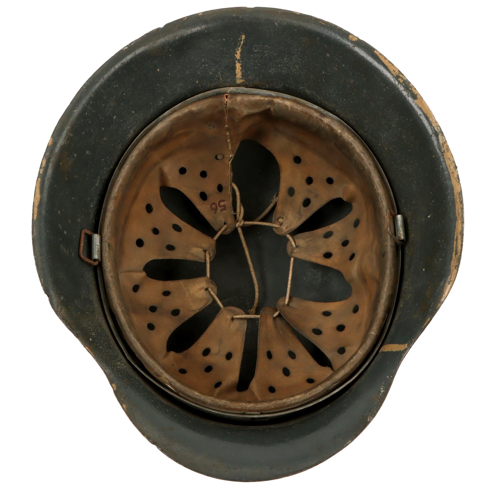 Original German WWII Refurbished Sand Camouflage M42 Helmet with High Quality Replica Liner - Stamped ckl64 — image 6