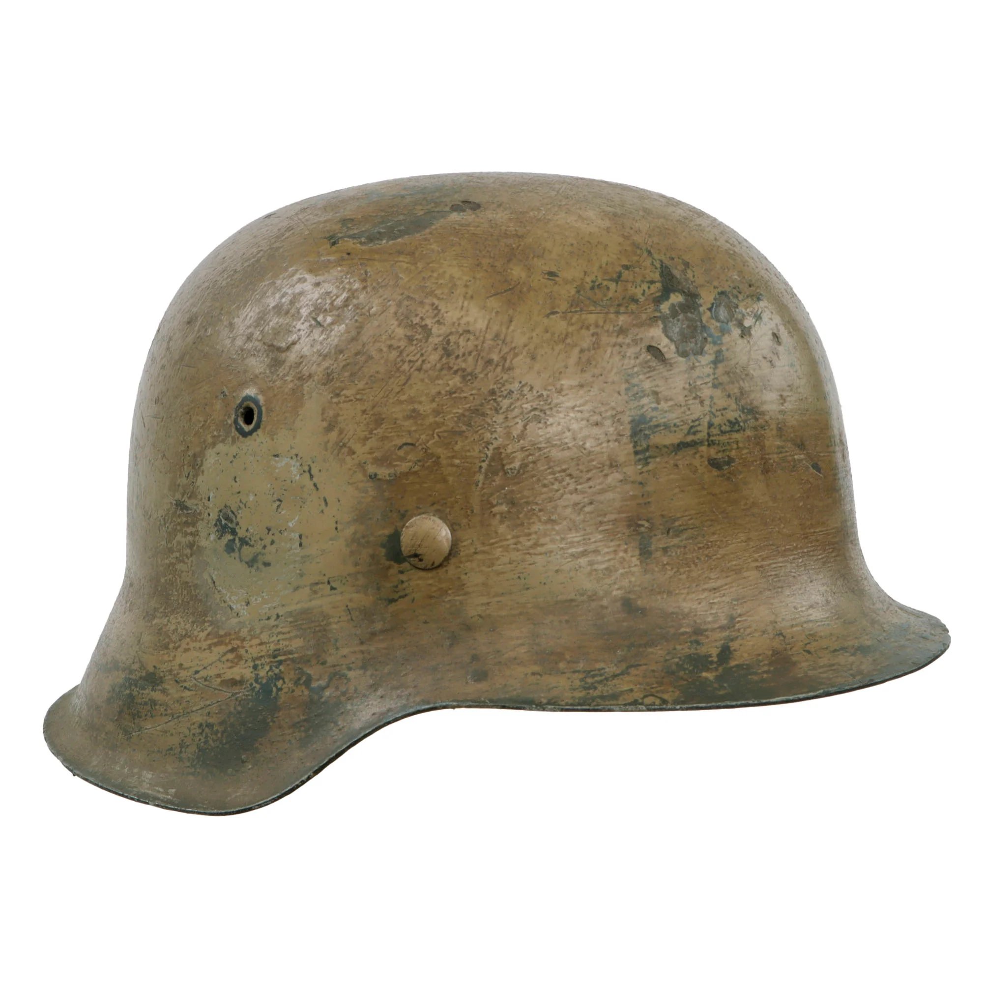 Original German WWII Refurbished Sand Camouflage M42 Helmet with High Quality Replica Liner - Stamped ckl64 — image 7
