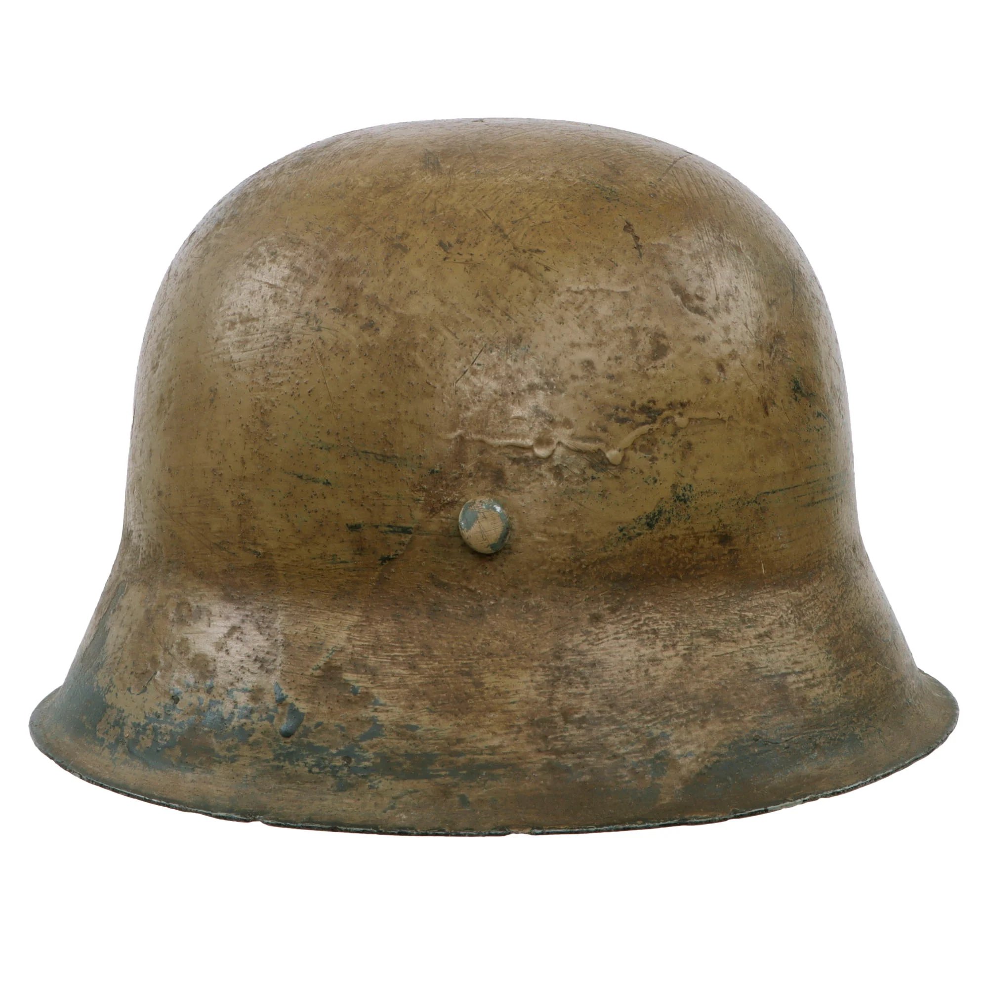 Original German WWII Refurbished Sand Camouflage M42 Helmet with High Quality Replica Liner - Stamped ckl64 — image 9