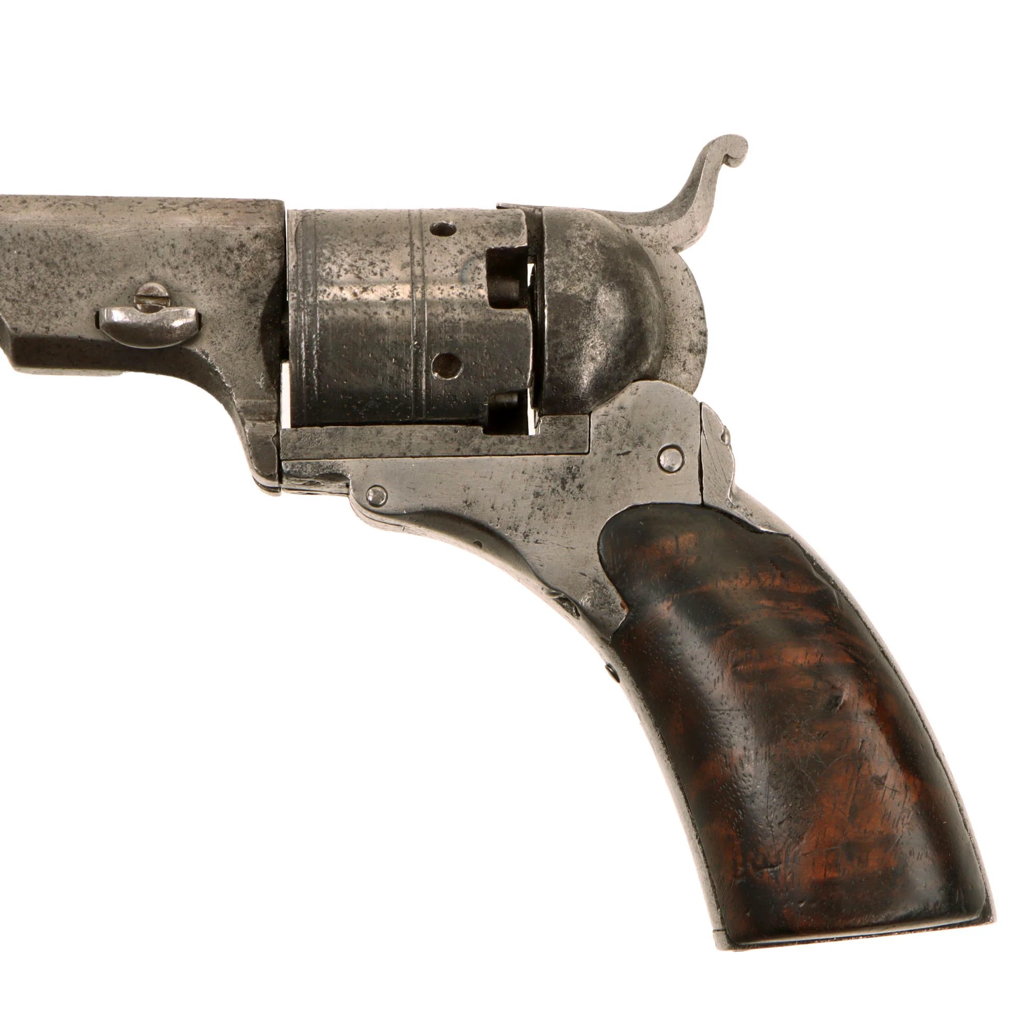 Original U.S. Scarce Colt No.1 Pocket Model 'Baby' Paterson Revolver Serial 49 with 4 1/2' Barrel and Figured Wood Grip - Only 500 Made - Circa 1838 — image 11