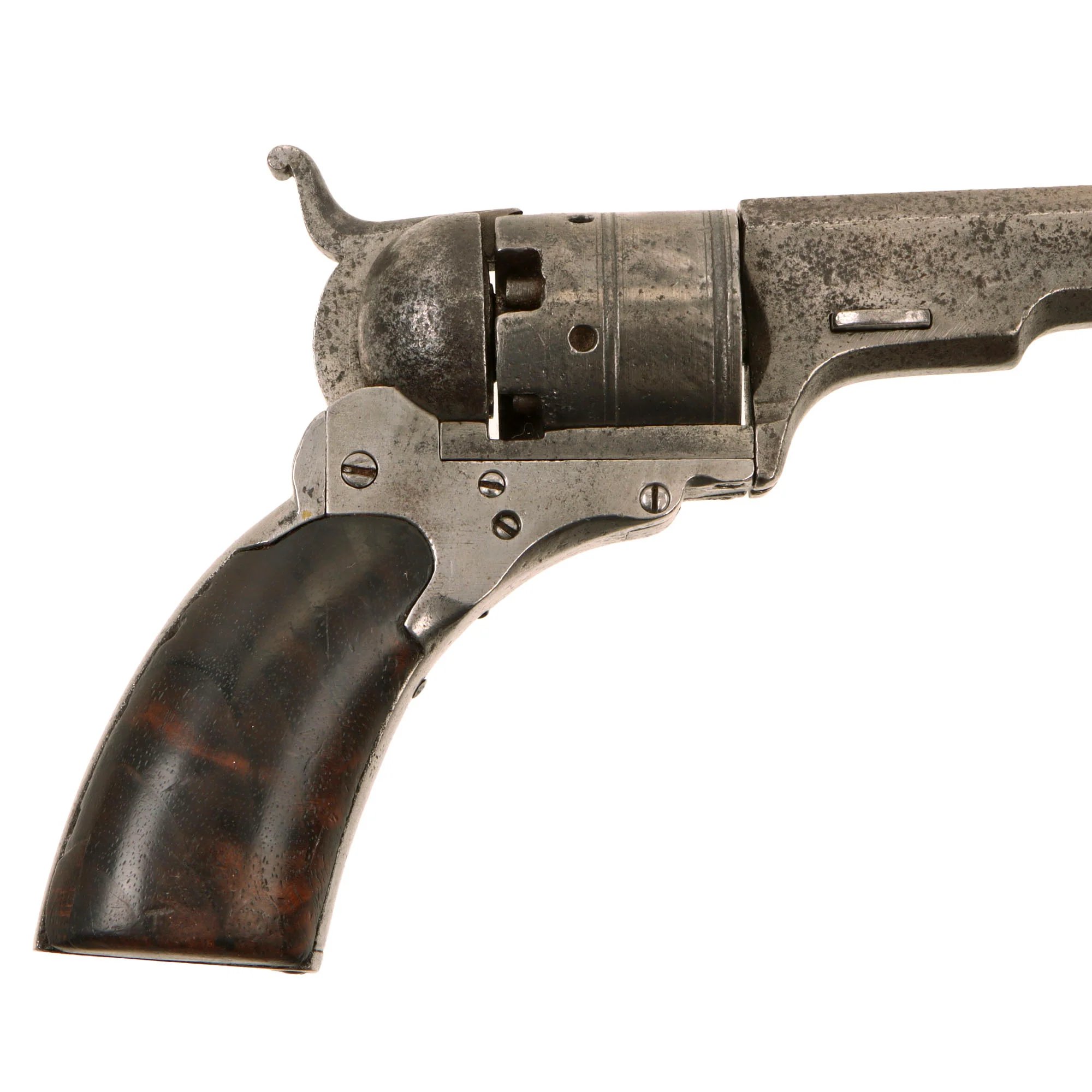 Original U.S. Scarce Colt No.1 Pocket Model 'Baby' Paterson Revolver Serial 49 with 4 1/2' Barrel and Figured Wood Grip - Only 500 Made - Circa 1838 — image 13