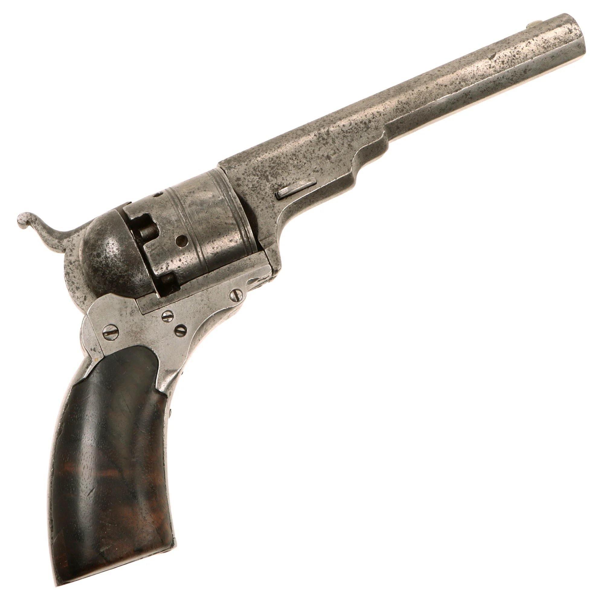 Original U.S. Scarce Colt No.1 Pocket Model 'Baby' Paterson Revolver Serial 49 with 4 1/2' Barrel and Figured Wood Grip - Only 500 Made - Circa 1838 — image 3