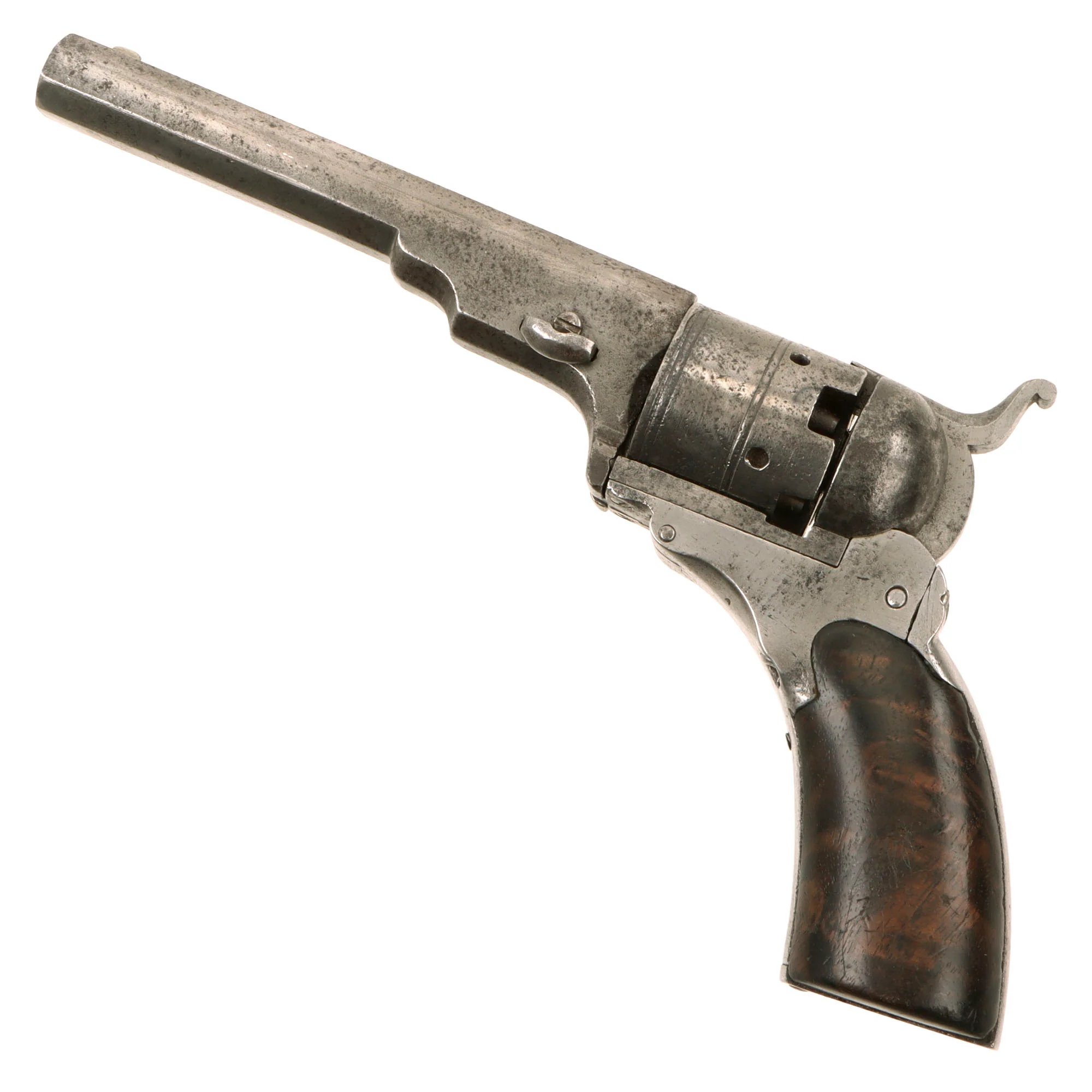 Original U.S. Scarce Colt No.1 Pocket Model 'Baby' Paterson Revolver Serial 49 with 4 1/2' Barrel and Figured Wood Grip - Only 500 Made - Circa 1838 — image 4