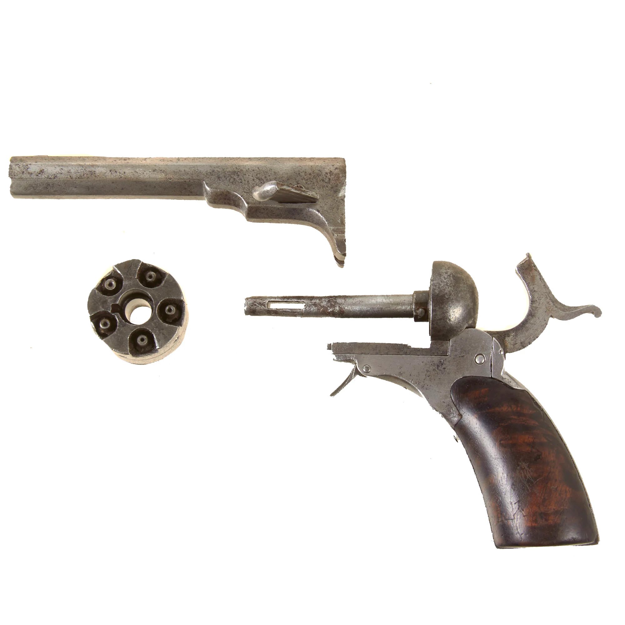 Original U.S. Scarce Colt No.1 Pocket Model 'Baby' Paterson Revolver Serial 49 with 4 1/2' Barrel and Figured Wood Grip - Only 500 Made - Circa 1838 — image 5