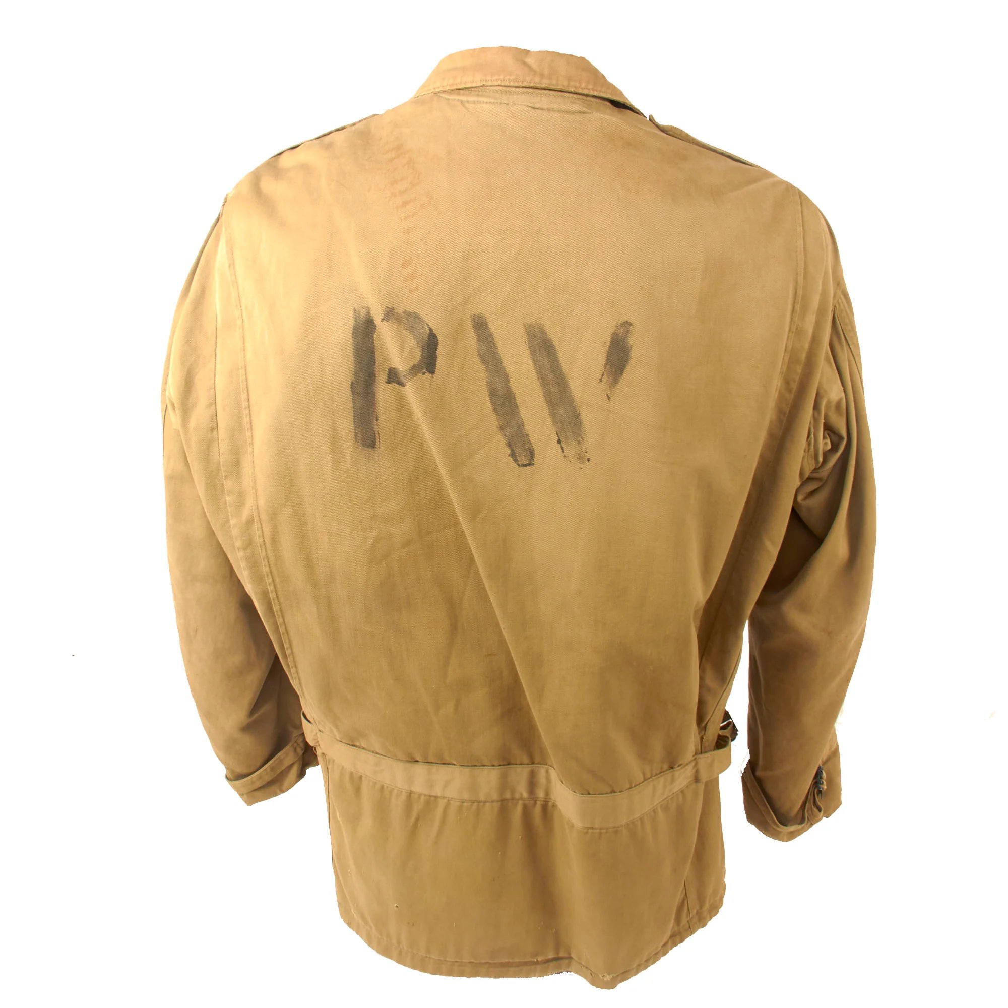 Original U.S. WWII M-1938 'Parsons' Field Jacket with Axis Prisoner of War PW Stencils — image 13