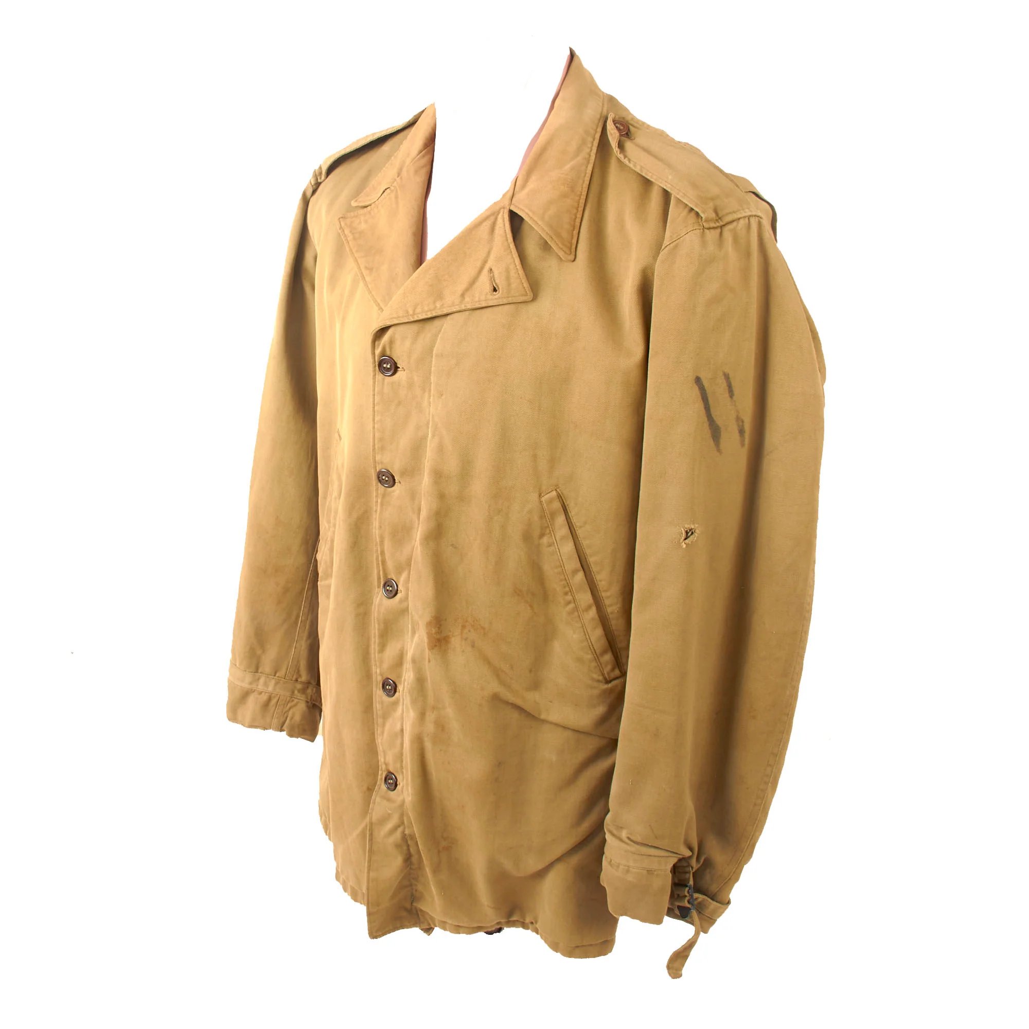 Original U.S. WWII M-1938 'Parsons' Field Jacket with Axis Prisoner of War PW Stencils — image 2