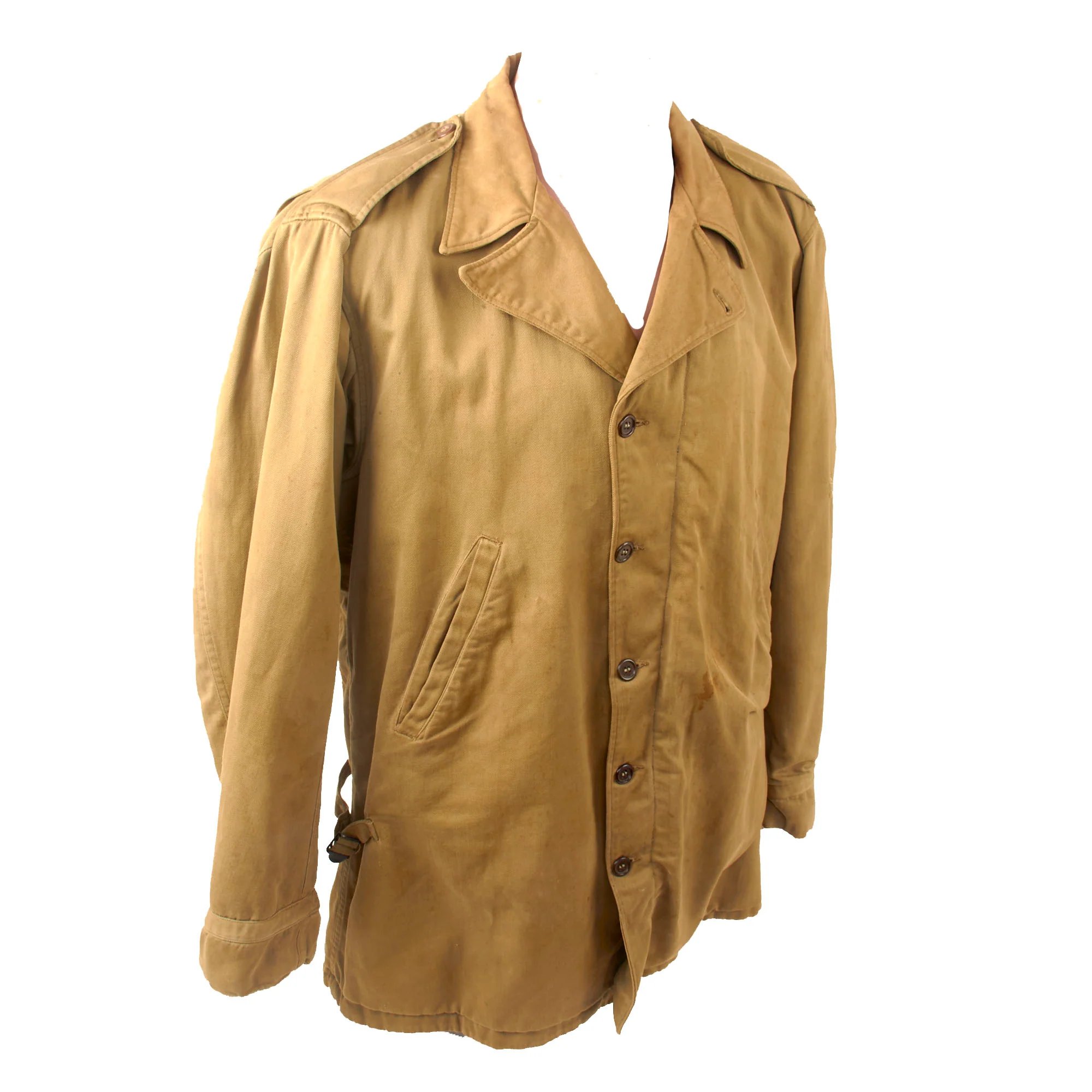 Original U.S. WWII M-1938 'Parsons' Field Jacket with Axis Prisoner of War PW Stencils — image 3