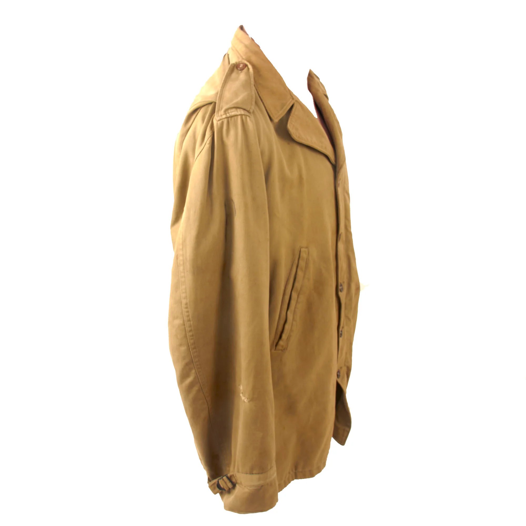 Original U.S. WWII M-1938 'Parsons' Field Jacket with Axis Prisoner of War PW Stencils — image 4