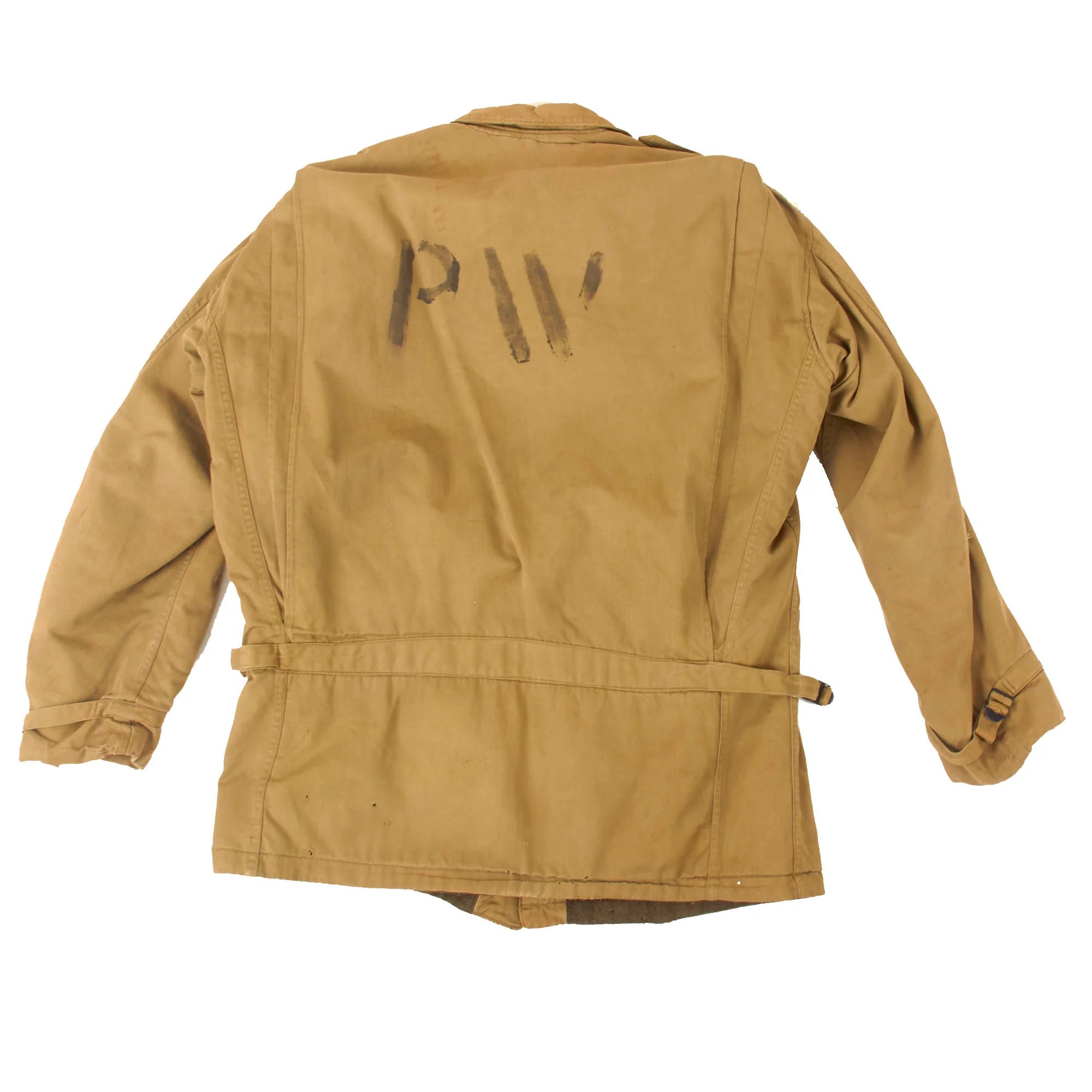 Original U.S. WWII M-1938 'Parsons' Field Jacket with Axis Prisoner of War PW Stencils — image 8