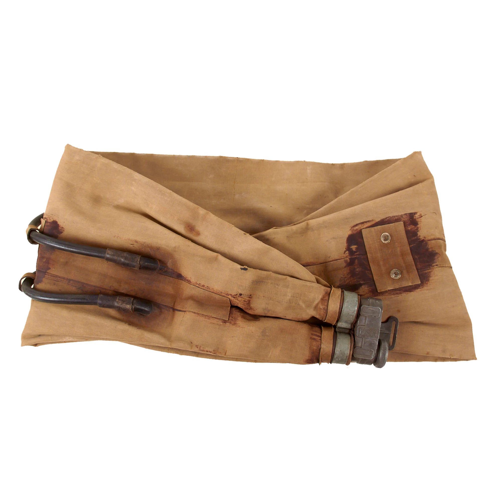 Original U.S. WWII Navy Original Crate of M1926 D-Day Inflatable Floatation Belt Life Preservers with Three Examples - Dated May, September, and October 1944 — image 18